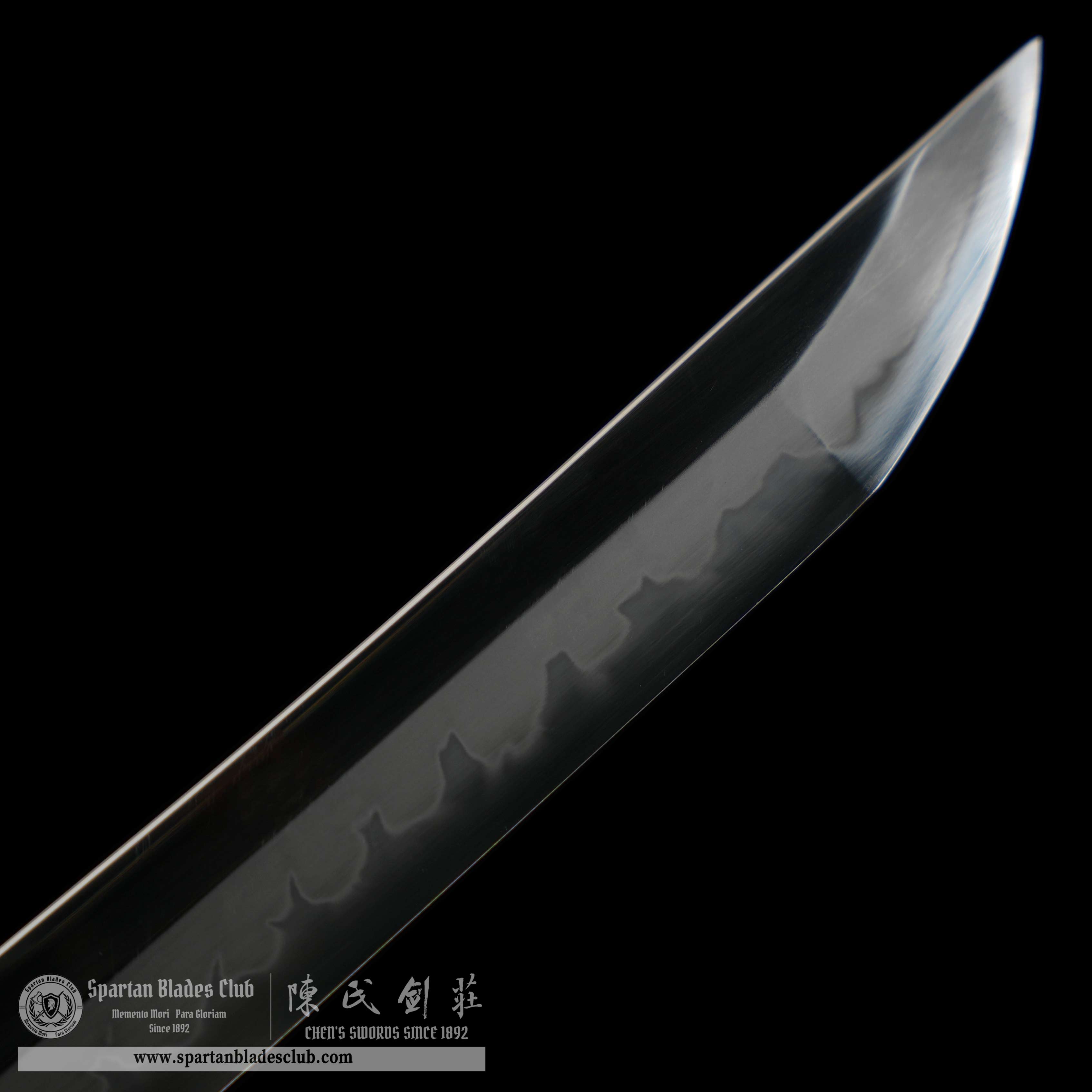 HY127 | Suixing Samurai | Wakizashi | T10 Steel | Clay-tempered | Real Hamon | Black | Shell | Battle-Ready | Full-tang | Spartan Blades Club | CHEN'S SWORDS 1892 - Spartan Blades Club - 陳氏劍莊1892