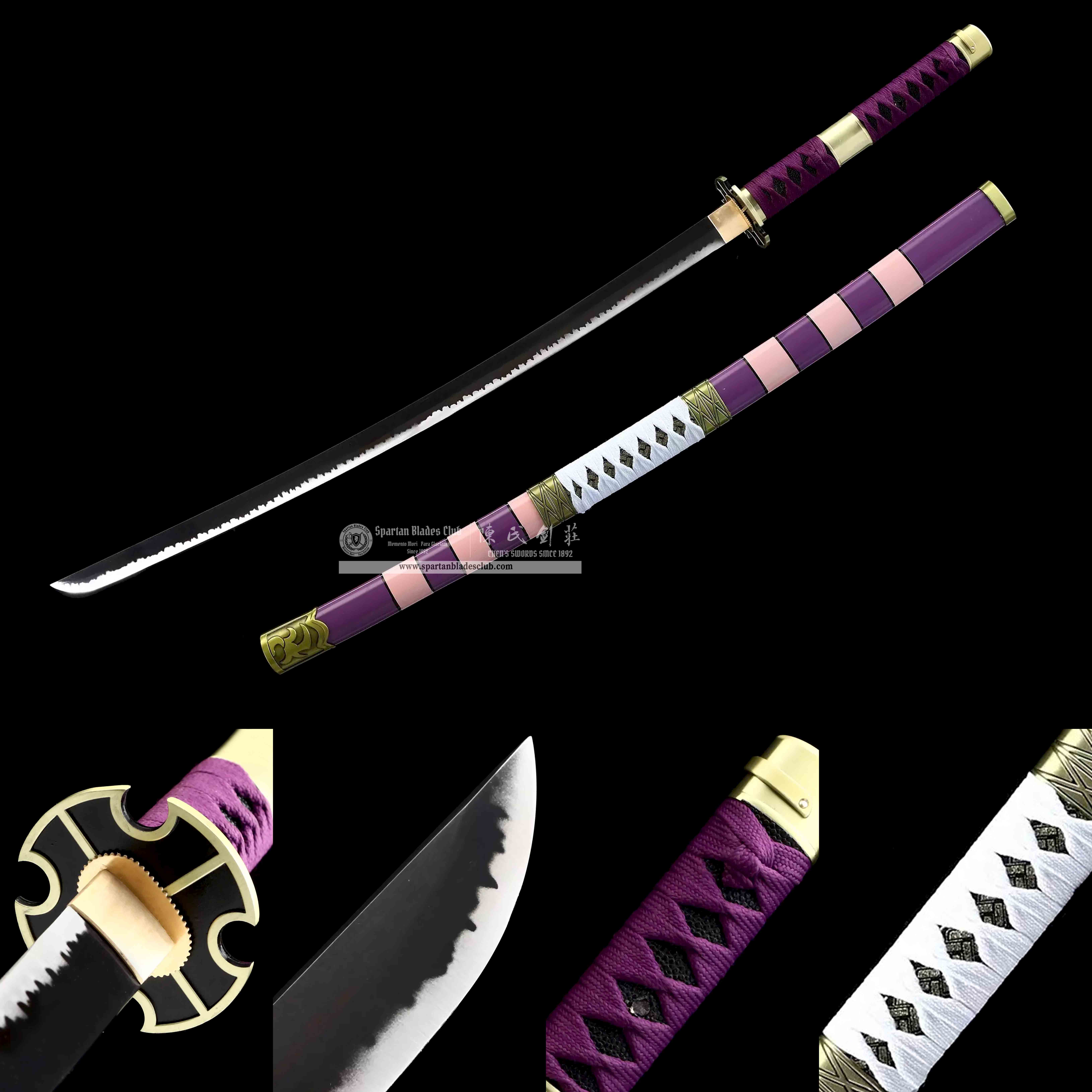 Nidai Kitetsu- Flower Sword -  Vista - ONE PIECE - Handmade Real Sword - Sharp - 1045 Carbon steel - Full tang and Battle ready - Japanese Anime Sword - Cosplay - SBC - Spartan Blades Club - 陳氏劍莊1892