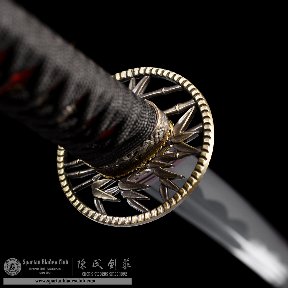 HW15 | Sekichiku Wakizashi | Carbon Steel | Red | Bamboo | Battle-Ready | Full-tang | Spartan Blades Club | CHEN'S SWORDS 1892 - Spartan Blades Club - 陳氏劍莊1892