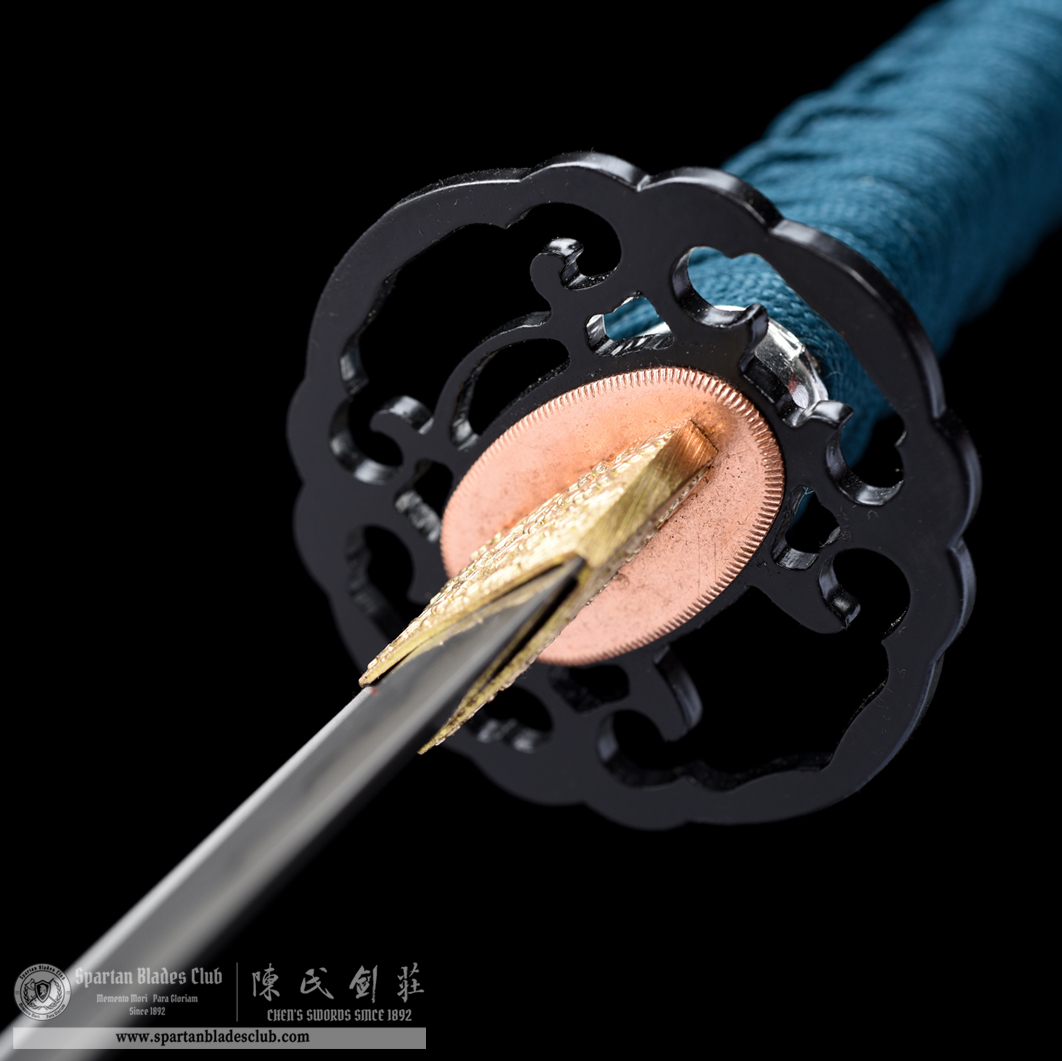 HW16 | Bokusho Wakizashi | T8 Steel (High Carbon Steel) | Clay-tempered | Real Hamon | Black&Green | Battle-Ready | Full-tang | Spartan Blades Club | CHEN'S SWORDS 1892 - Spartan Blades Club - 陳氏劍莊1892