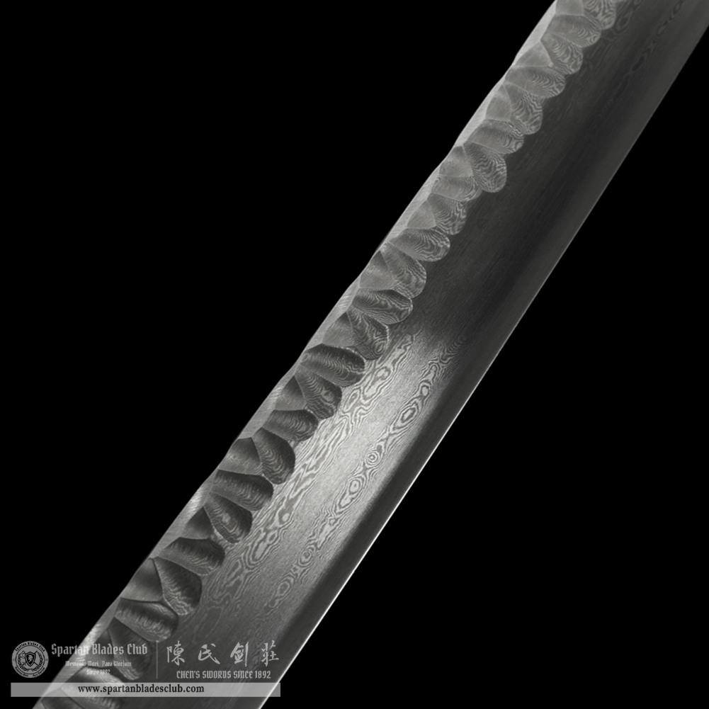 HW18 | Ryuga Jinba Blade | Shirasaya | Katana | Damascus Steel | Rosewood | Battle-Ready | Full-tang | Spartan Blades Club | CHEN'S SWORDS 1892 - Spartan Blades Club - 陳氏劍莊1892