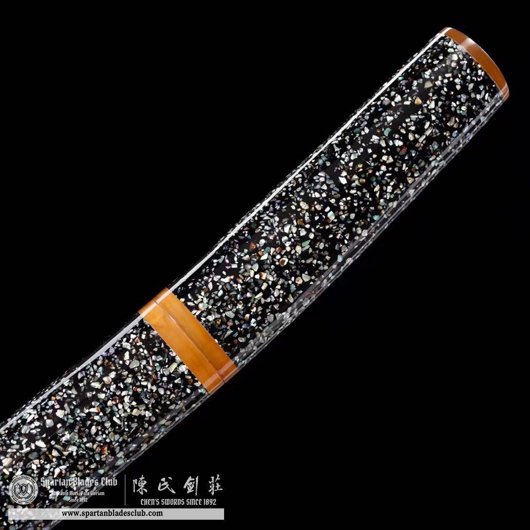 TL36 | Hoshizuri Blade | Shirasaya | Tanto | Damascus Steel | Clay-tempered | Real Hamon | Black | Battle-Ready | Full-tang | Spartan Blades Club | CHEN'S SWORDS 1892 - Spartan Blades Club - 陳氏劍莊1892