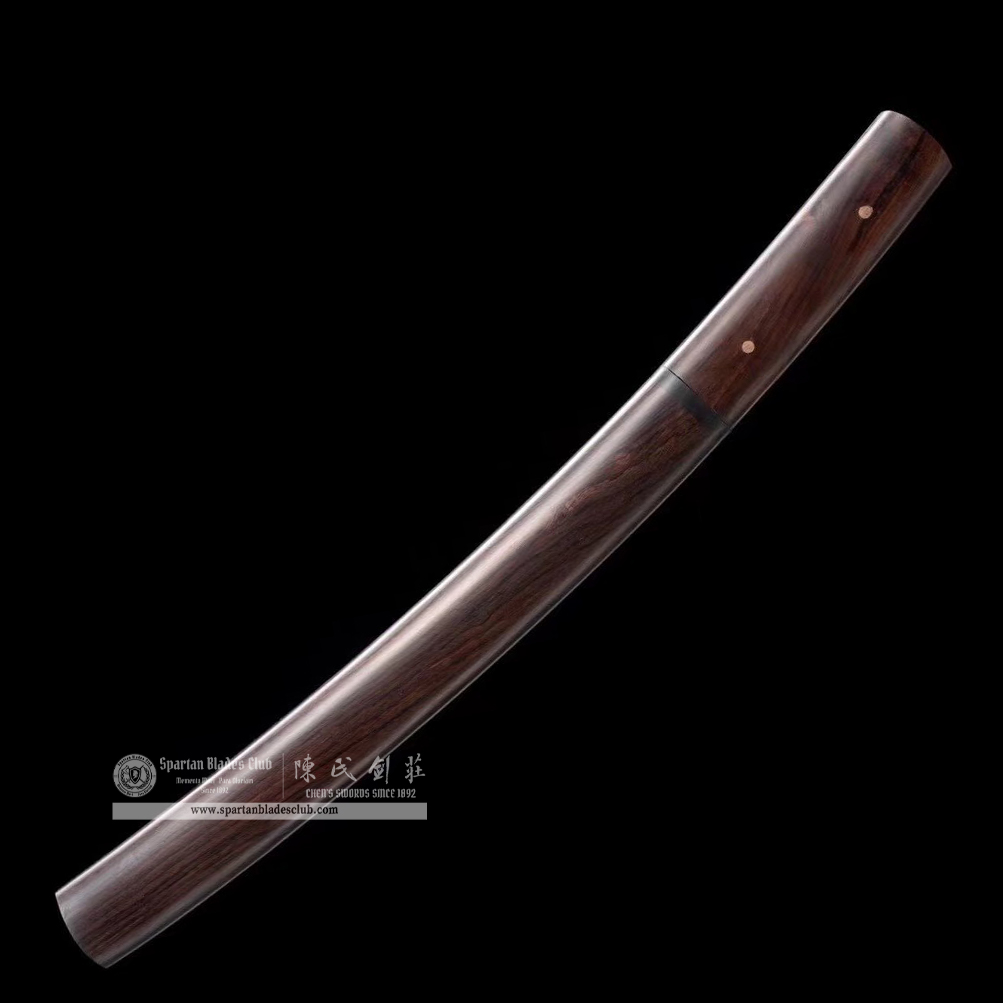 TL30 | Kokutan Komarumaru | Shirasaya | Tanto | T10 Steel | Clay-tempered | Real Hamon | Black | ebony wood | Battle-Ready | Full-tang | Spartan Blades Club | CHEN'S SWORDS 1892 - Spartan Blades Club - 陳氏劍莊1892