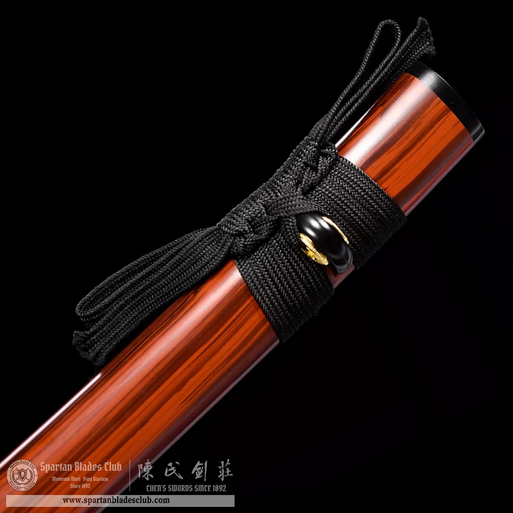 HW15 | Sekichiku Wakizashi | Carbon Steel | Red | Bamboo | Battle-Ready | Full-tang | Spartan Blades Club | CHEN'S SWORDS 1892 - Spartan Blades Club - 陳氏劍莊1892