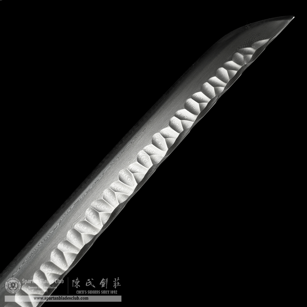 HW18 | Ryuga Jinba Blade | Shirasaya | Katana | Damascus Steel | Rosewood | Battle-Ready | Full-tang | Spartan Blades Club | CHEN'S SWORDS 1892 - Spartan Blades Club - 陳氏劍莊1892