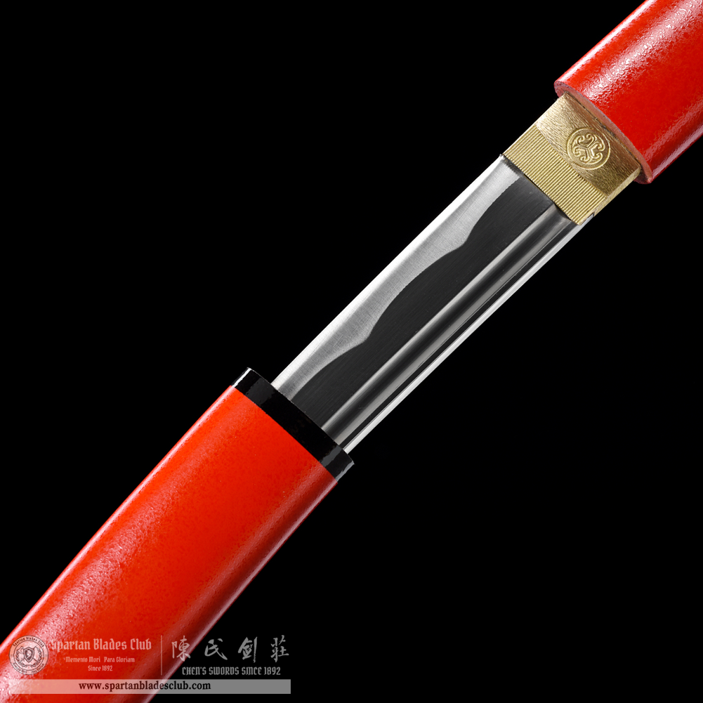 HW17 | Shukaku Blade | Shirasaya | Tanto | Carbon Steel | Red | Battle-Ready | Full-tang | Spartan Blades Club | CHEN'S SWORDS 1892 - Spartan Blades Club - 陳氏劍莊1892