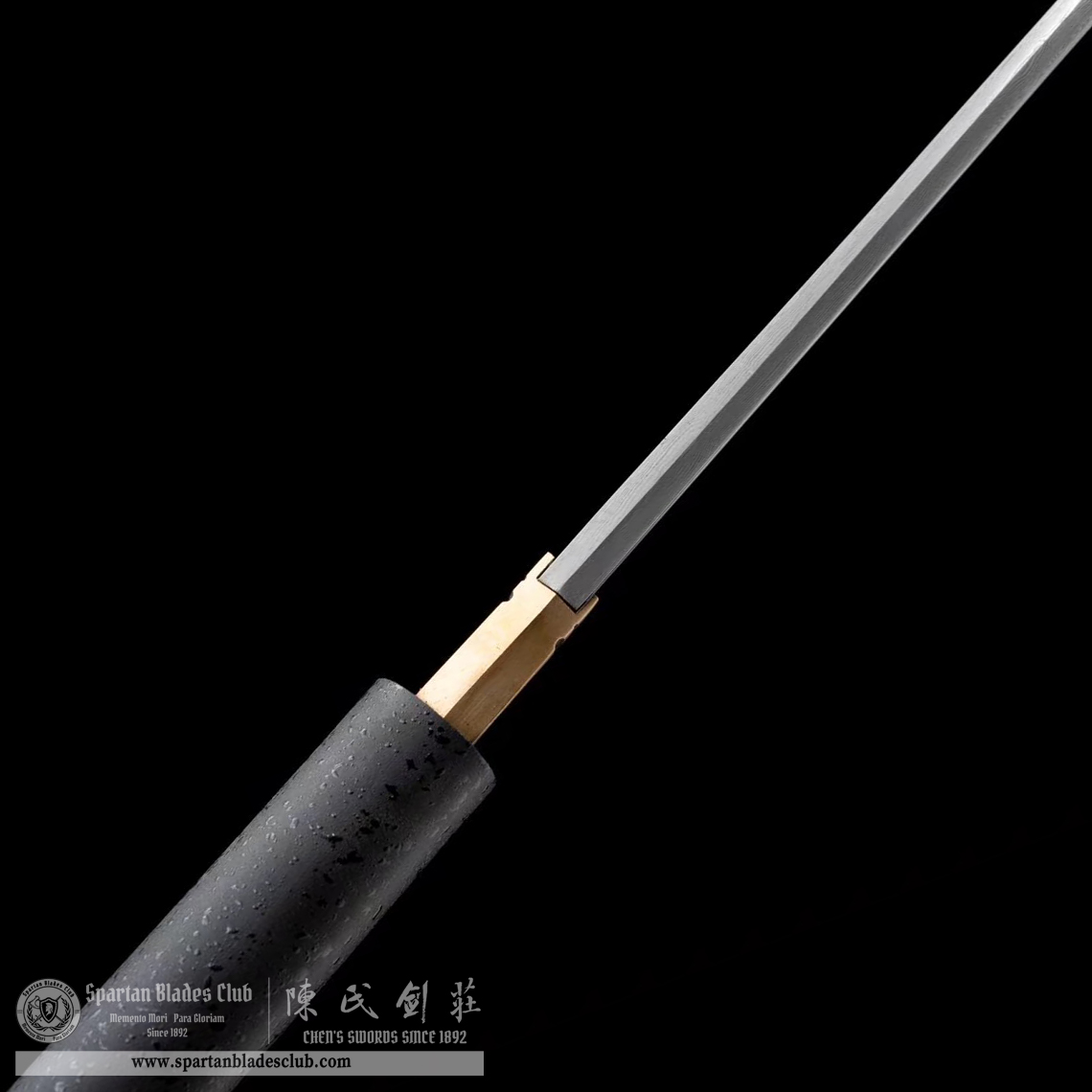 TL31 | Kokutan Komarumaru | Shirasaya | Katana | Damascus Steel | Black | Solid Wood | Battle-Ready | Full-tang | Spartan Blades Club | CHEN'S SWORDS 1892 - Spartan Blades Club - 陳氏劍莊1892