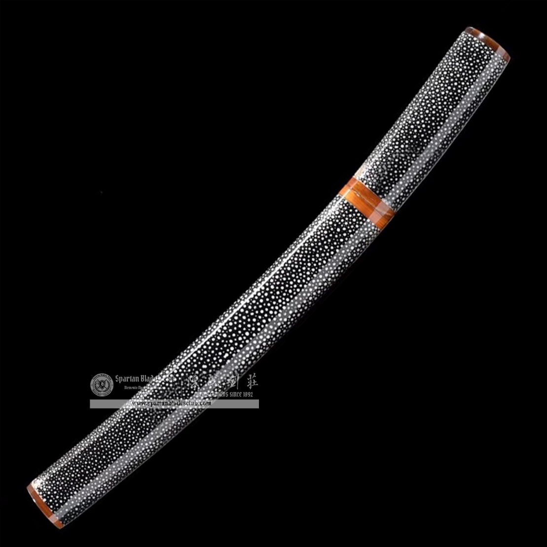 TL35 | Kokosho Blade | Shirasaya | Tanto | T10 Steel | Clay-tempered | Real Hamon | Black | Fish Skin | Battle-Ready | Full-tang | Spartan Blades Club | CHEN'S SWORDS 1892 - Spartan Blades Club - 陳氏劍莊1892