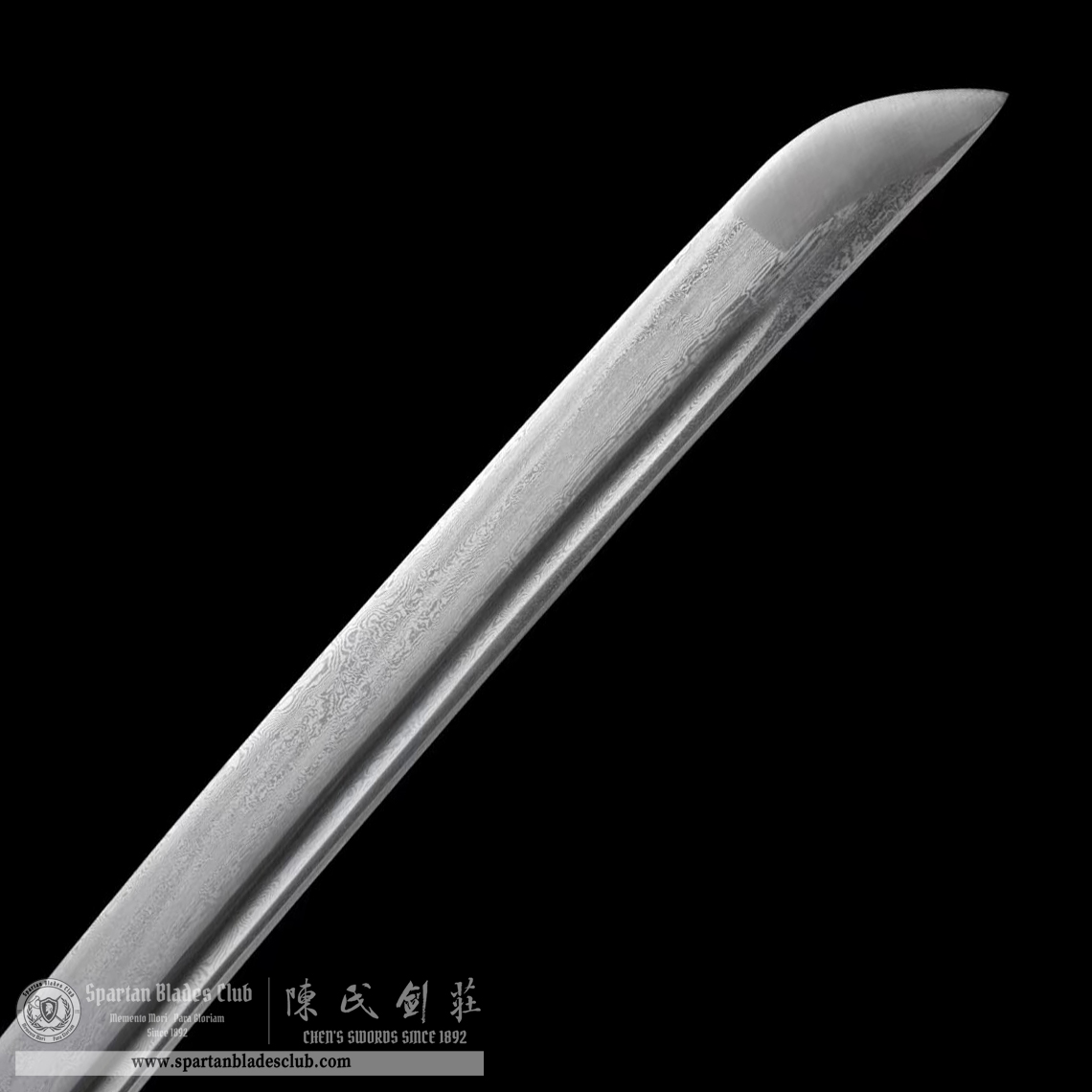 TL31 | Kokutan Komarumaru | Shirasaya | Katana | Damascus Steel | Black | Solid Wood | Battle-Ready | Full-tang | Spartan Blades Club | CHEN'S SWORDS 1892 - Spartan Blades Club - 陳氏劍莊1892
