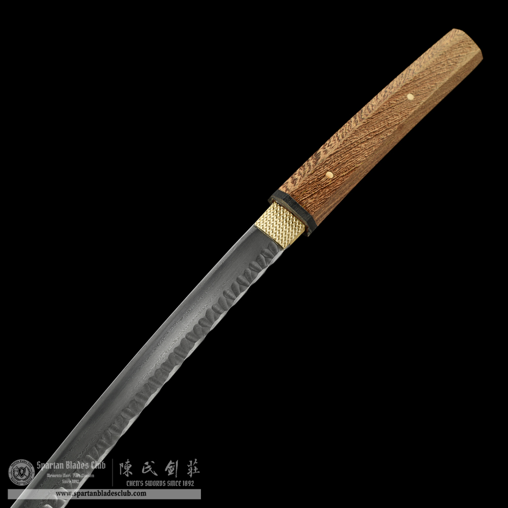 HW18 | Ryuga Jinba Blade | Shirasaya | Katana | Damascus Steel | Rosewood | Battle-Ready | Full-tang | Spartan Blades Club | CHEN'S SWORDS 1892 - Spartan Blades Club - 陳氏劍莊1892