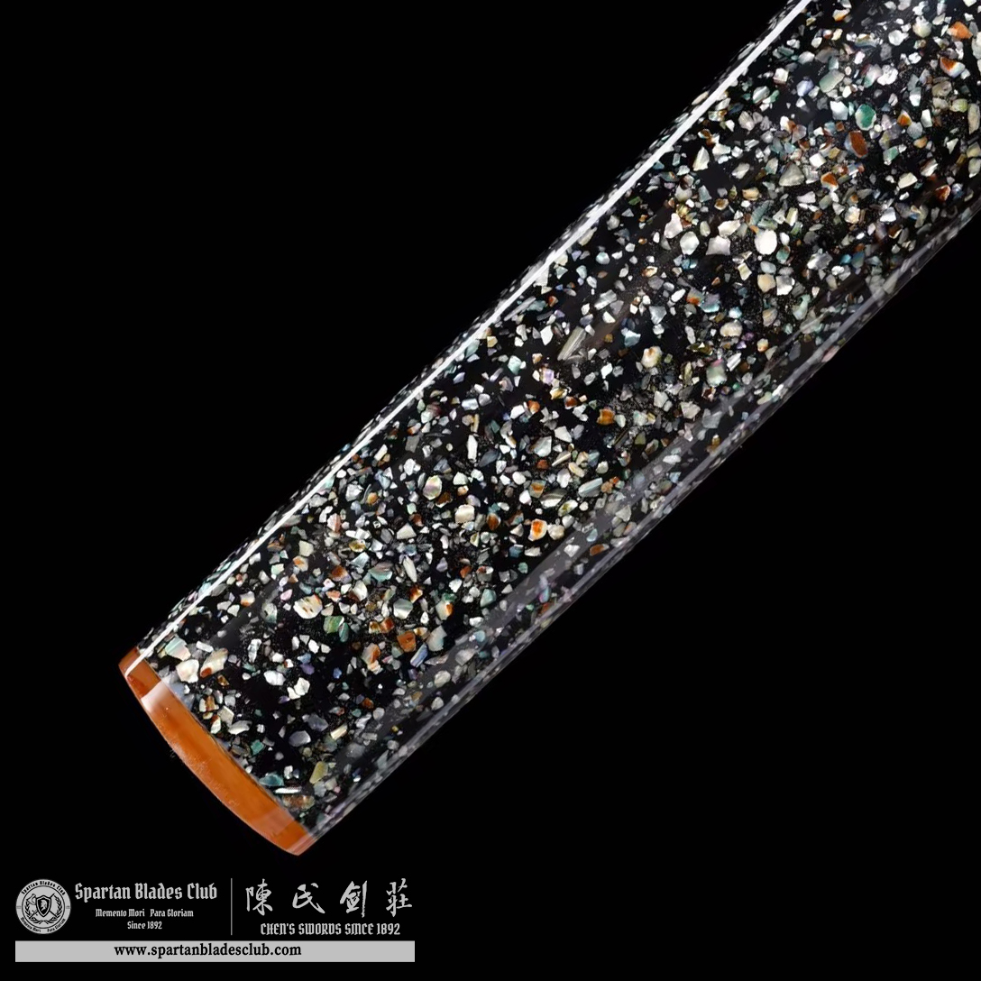 TL36 | Hoshizuri Blade | Shirasaya | Tanto | Damascus Steel | Clay-tempered | Real Hamon | Black | Battle-Ready | Full-tang | Spartan Blades Club | CHEN'S SWORDS 1892 - Spartan Blades Club - 陳氏劍莊1892