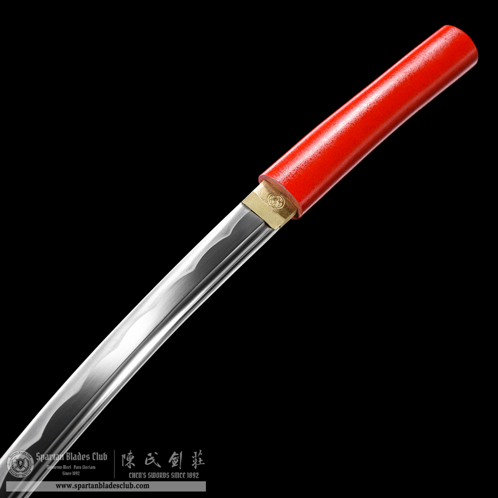 HW17 | Shukaku Blade | Shirasaya | Tanto | Carbon Steel | Red | Battle-Ready | Full-tang | Spartan Blades Club | CHEN'S SWORDS 1892 - Spartan Blades Club - 陳氏劍莊1892