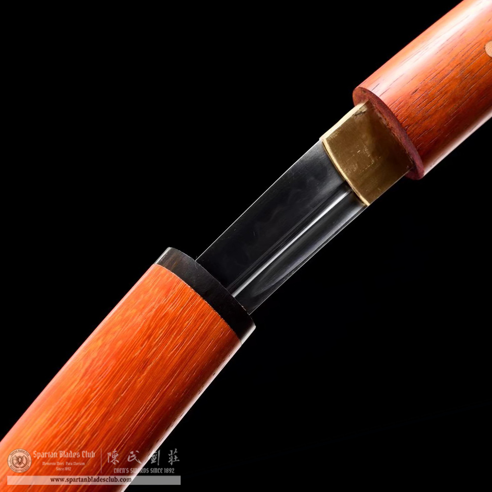 TL29 | HongMu Blade | Tanto | Shirasaya | T10 Steel | Clay-tempered | Real Hamon | Orange | Battle-Ready | Full-tang | Spartan Blades Club | CHEN'S SWORDS 1892 - Spartan Blades Club - 陳氏劍莊1892