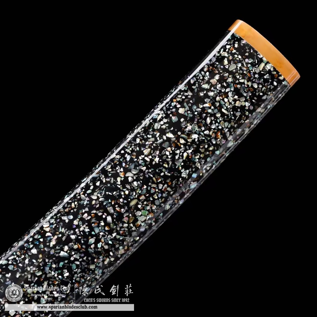 TL36 | Hoshizuri Blade | Shirasaya | Tanto | Damascus Steel | Clay-tempered | Real Hamon | Black | Battle-Ready | Full-tang | Spartan Blades Club | CHEN'S SWORDS 1892 - Spartan Blades Club - 陳氏劍莊1892