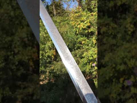 HY27｜Nocturn Etch｜Ninjato｜Damascus steel｜Black｜Battle-Ready｜Full-tang｜Spartan Blades Club｜CHEN'S SWORDS 1892 - Spartan Blades Club - 陳氏劍莊1892