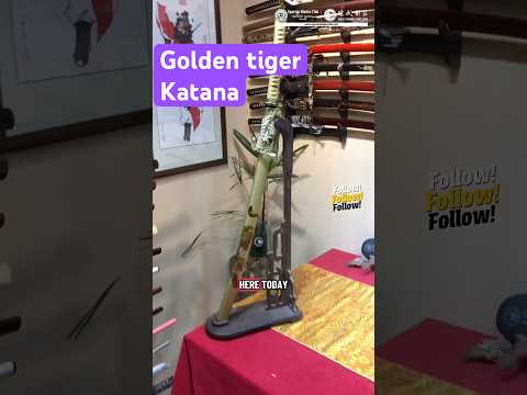 HY01｜🐅Golden Tiger｜Katana｜Damascus steal｜Heat-colored golden｜Tiger｜Golden｜Battle-Ready｜Full-tang｜Spartan Blades Club｜CHEN'S SWORDS 1892 - Spartan Blades Club - 陳氏劍莊1892