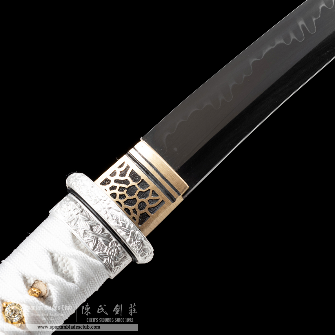 HW20 | Silver Wolf | Tanto | T10 Steel | Clay-tempered | Real Hamon | white | Battle-Ready | Full-tang | Spartan Blades Club | CHEN'S SWORDS 1892 - Spartan Blades Club - 陳氏劍莊1892