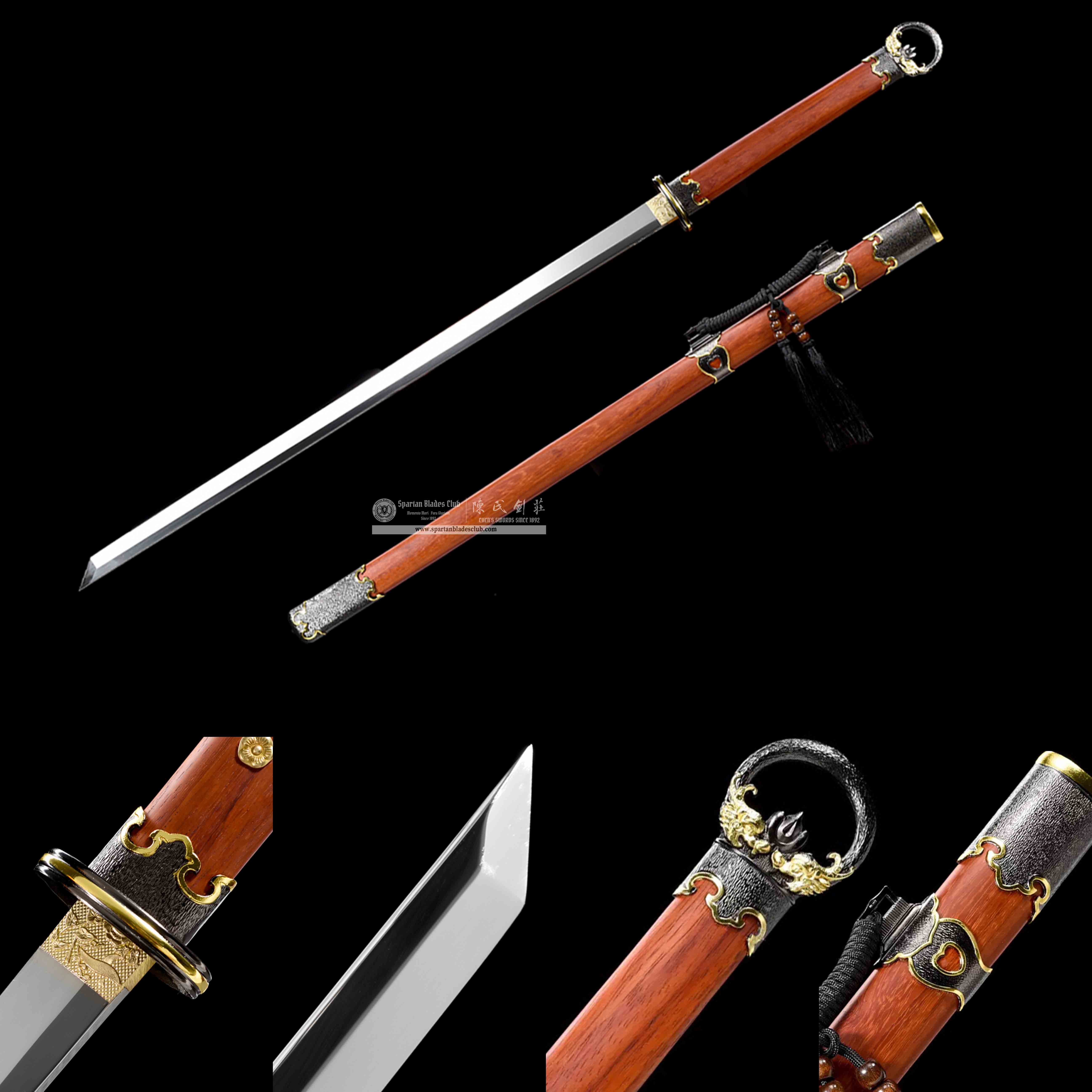 HW27 | ChiMu TangDao | 65Mn ( Spring Steel ) | Red Wood | Battle-Ready | Full-tang | Spartan Blades Club | CHEN'S SWORDS 1892 - Spartan Blades Club - 陳氏劍莊1892