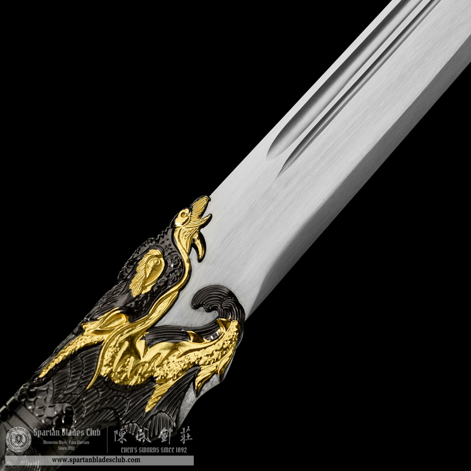 HW30 | ZhenLoong Bao Dao | Fancy Sword | Carbon Steel | Black&Golden | Loong(Chinese dragon) | Battle-Ready | Full-tang | Spartan Blades Club | CHEN'S SWORDS 1892 - Spartan Blades Club - 陳氏劍莊1892
