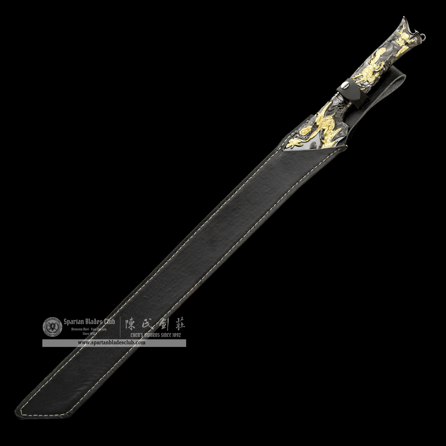 HW30 | ZhenLoong Bao Dao | Fancy Sword | Carbon Steel | Black&Golden | Loong(Chinese dragon) | Battle-Ready | Full-tang | Spartan Blades Club | CHEN'S SWORDS 1892 - Spartan Blades Club - 陳氏劍莊1892