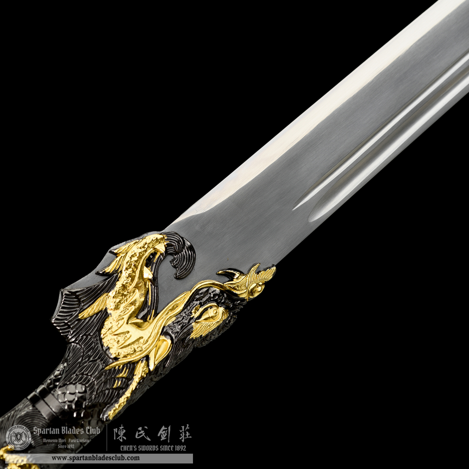 HW30 | ZhenLoong Bao Dao | Fancy Sword | Carbon Steel | Black&Golden | Loong(Chinese dragon) | Battle-Ready | Full-tang | Spartan Blades Club | CHEN'S SWORDS 1892 - Spartan Blades Club - 陳氏劍莊1892