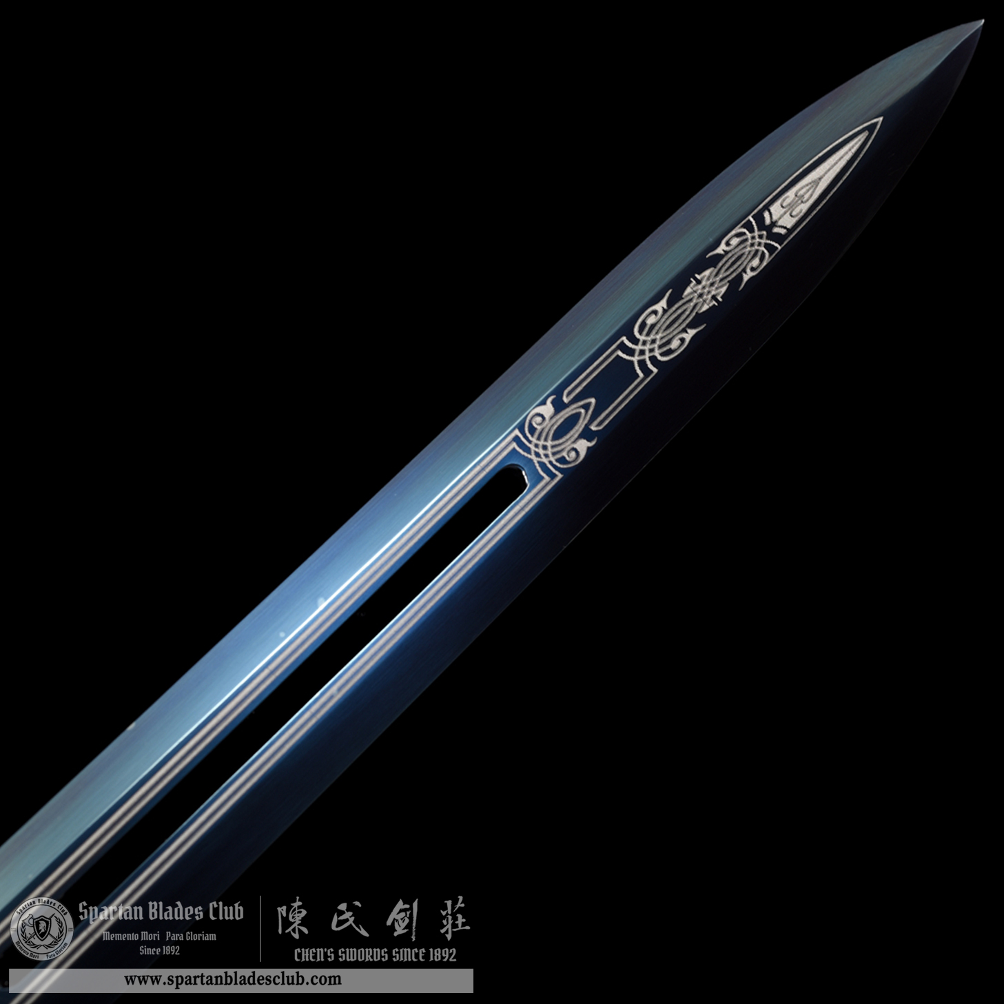 HW31 | BaiYin Zhi Jian | Fancy Sword | High Manganese Steel | Blue&White | Battle-Ready | Full-tang | Spartan Blades Club | CHEN'S SWORDS 1892 - Spartan Blades Club - 陳氏劍莊1892