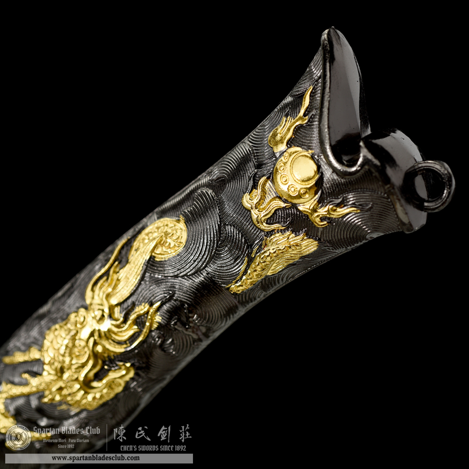 HW30 | ZhenLoong Bao Dao | Fancy Sword | Carbon Steel | Black&Golden | Loong(Chinese dragon) | Battle-Ready | Full-tang | Spartan Blades Club | CHEN'S SWORDS 1892 - Spartan Blades Club - 陳氏劍莊1892