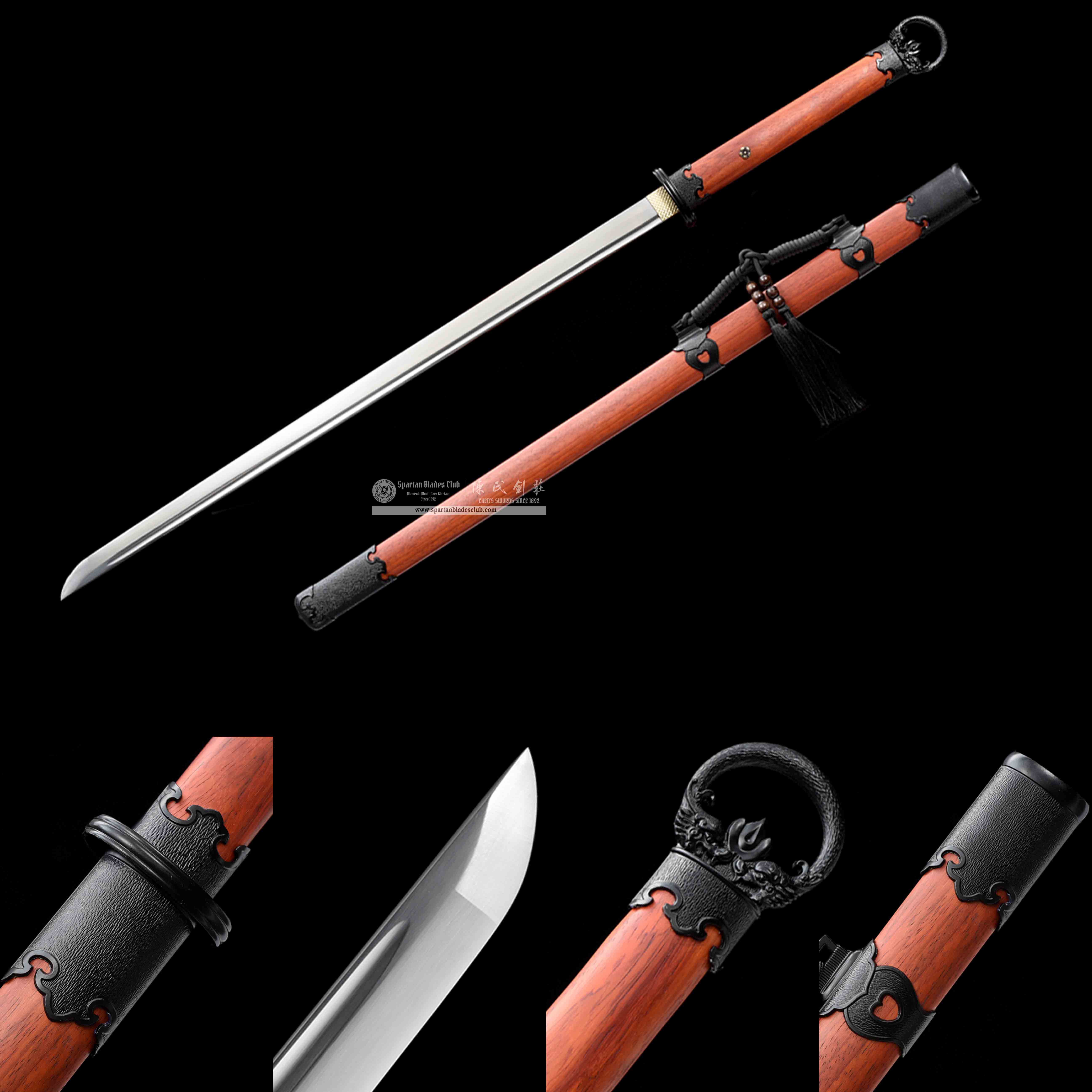 HW28 | SuiTian TangDao | TangDao | High Manganese Steel | Red | Red Wood | Battle-Ready | Full-tang | Spartan Blades Club | CHEN'S SWORDS 1892 - Spartan Blades Club - 陳氏劍莊1892