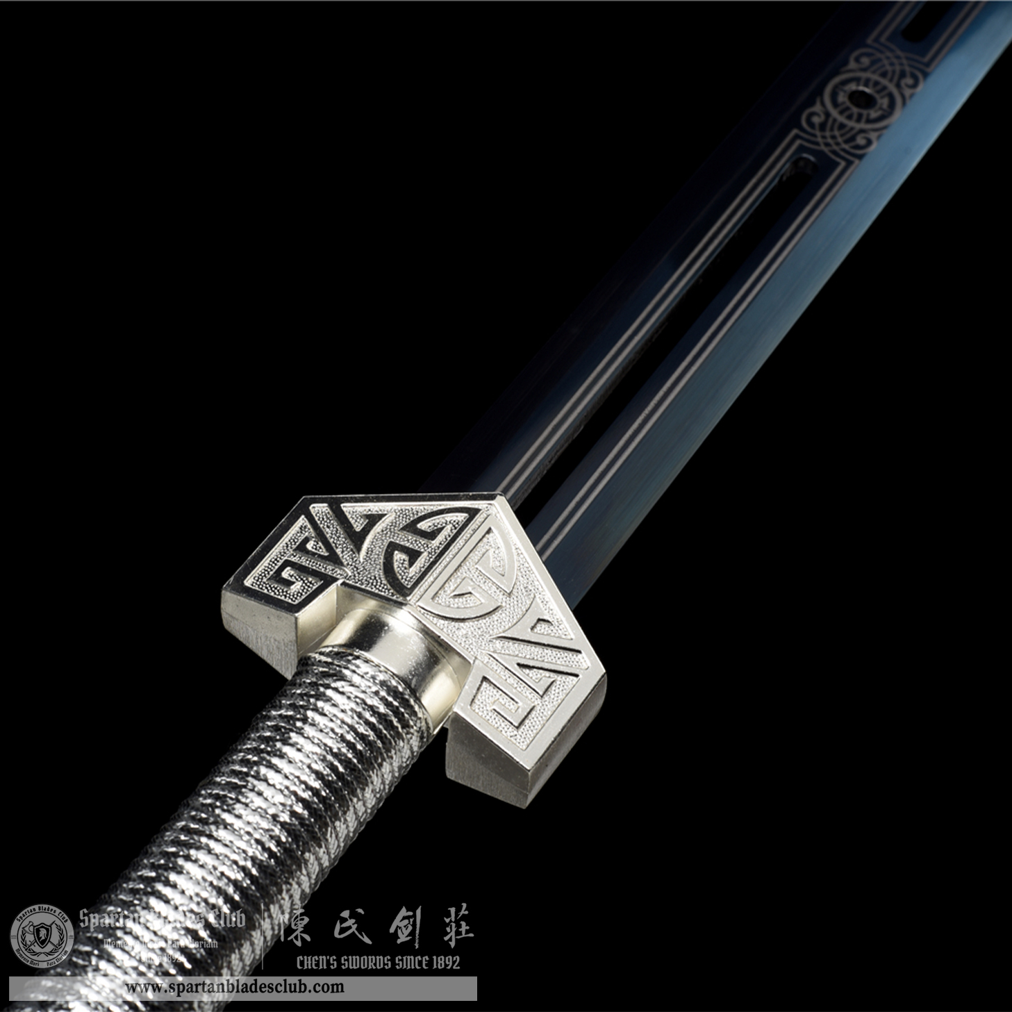 HW31 | BaiYin Zhi Jian | Fancy Sword | High Manganese Steel | Blue&White | Battle-Ready | Full-tang | Spartan Blades Club | CHEN'S SWORDS 1892 - Spartan Blades Club - 陳氏劍莊1892