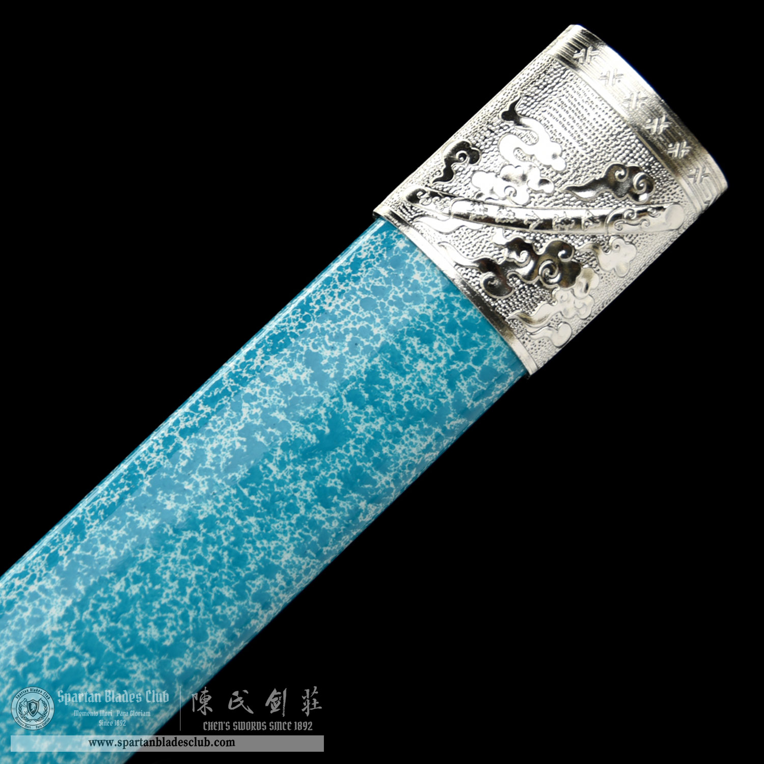 HW34 | BingPo Ren | Jian | Spring Steel | Blue&Silvery | Loong(Chinese dragon) | Battle-Ready | Full-tang | Spartan Blades Club | CHEN'S SWORDS 1892 - Spartan Blades Club - 陳氏劍莊1892