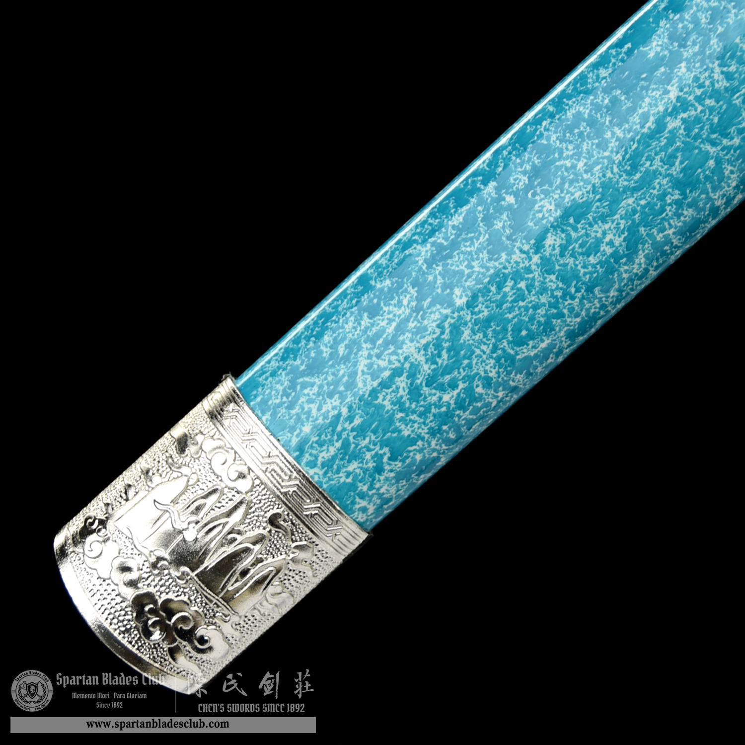 HW34 | BingPo Ren | Jian | Spring Steel | Blue&Silvery | Loong(Chinese dragon) | Battle-Ready | Full-tang | Spartan Blades Club | CHEN'S SWORDS 1892 - Spartan Blades Club - 陳氏劍莊1892