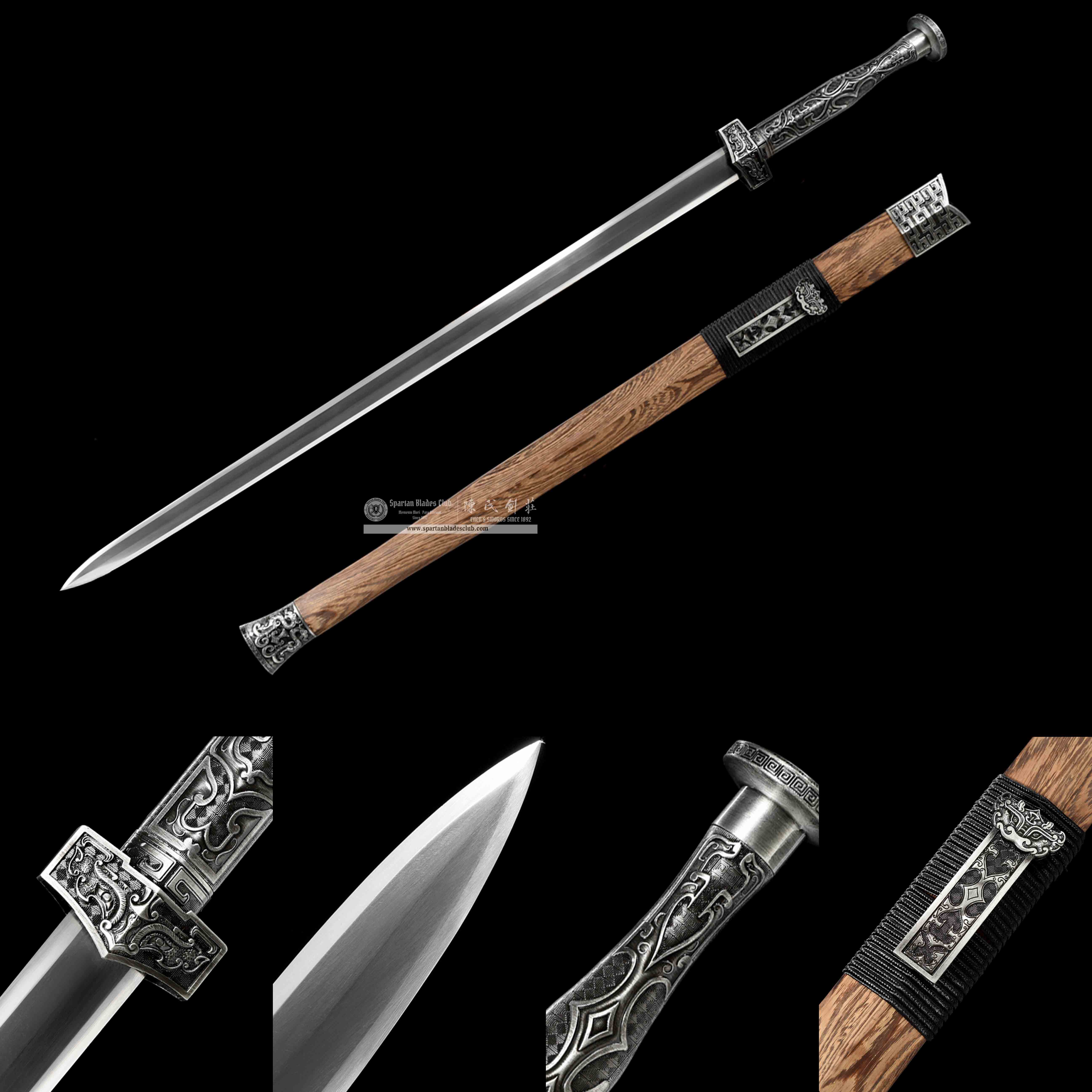 HW33 | DiWang Jian | Han Jian | High Manganese Steel | brown | Padauk Wood | Battle-Ready | Full-tang | Spartan Blades Club | CHEN'S SWORDS 1892 - Spartan Blades Club - 陳氏劍莊1892
