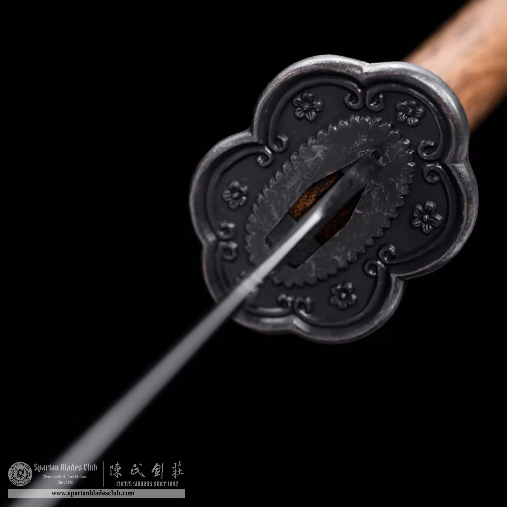 TL38 | MoMei Blade | Chinese Miao Dao | 9260 Spring steel | flower | brown | Battle-Ready | Full-tang | Spartan Blades Club | CHEN'S SWORDS 1892 - Spartan Blades Club - 陳氏劍莊1892
