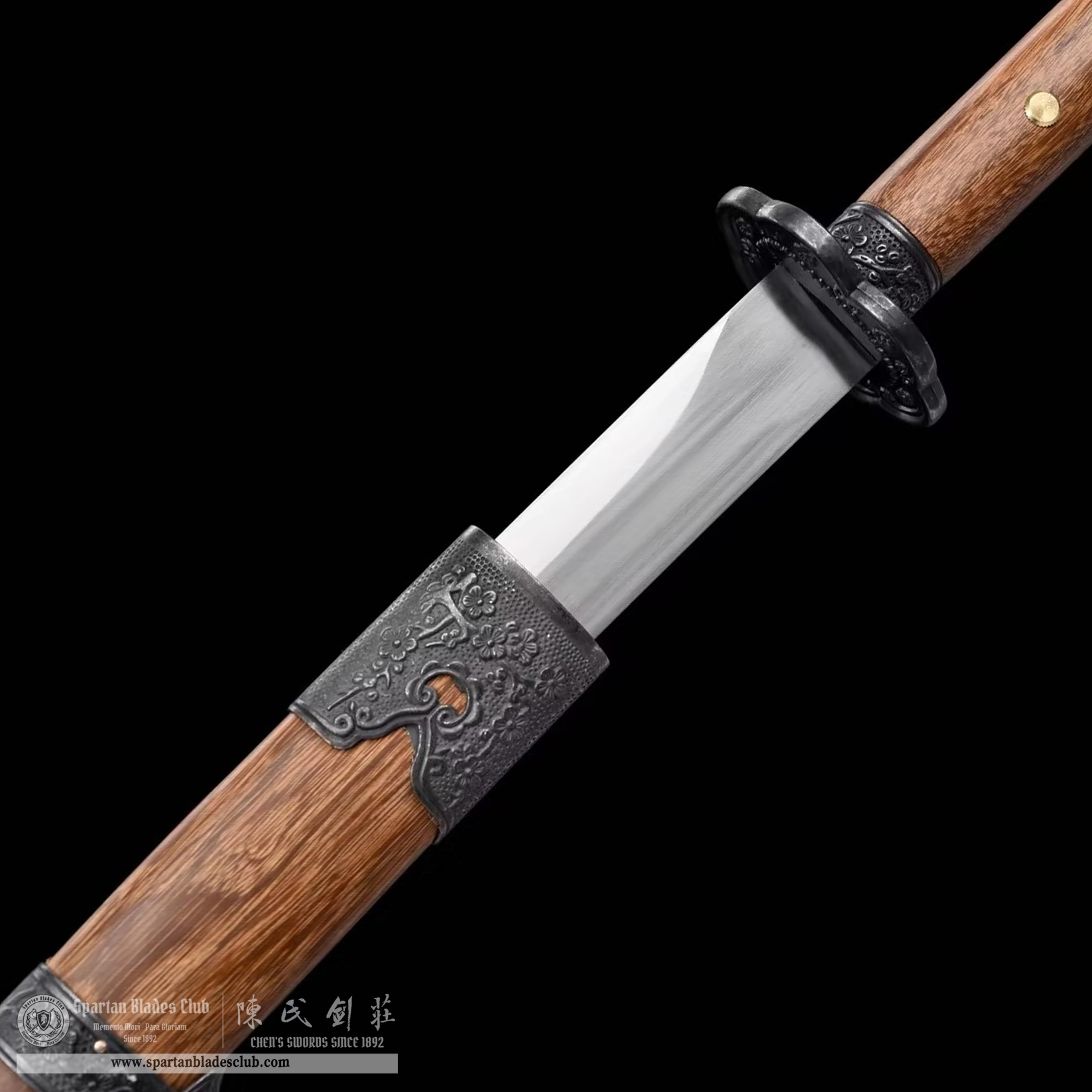 TL38 | MoMei Blade | Chinese Miao Dao | High Manganese Steel | Plum blossom | brown | Battle-Ready | Full-tang | Spartan Blades Club | CHEN'S SWORDS 1892 - Spartan Blades Club - 陳氏劍莊1892