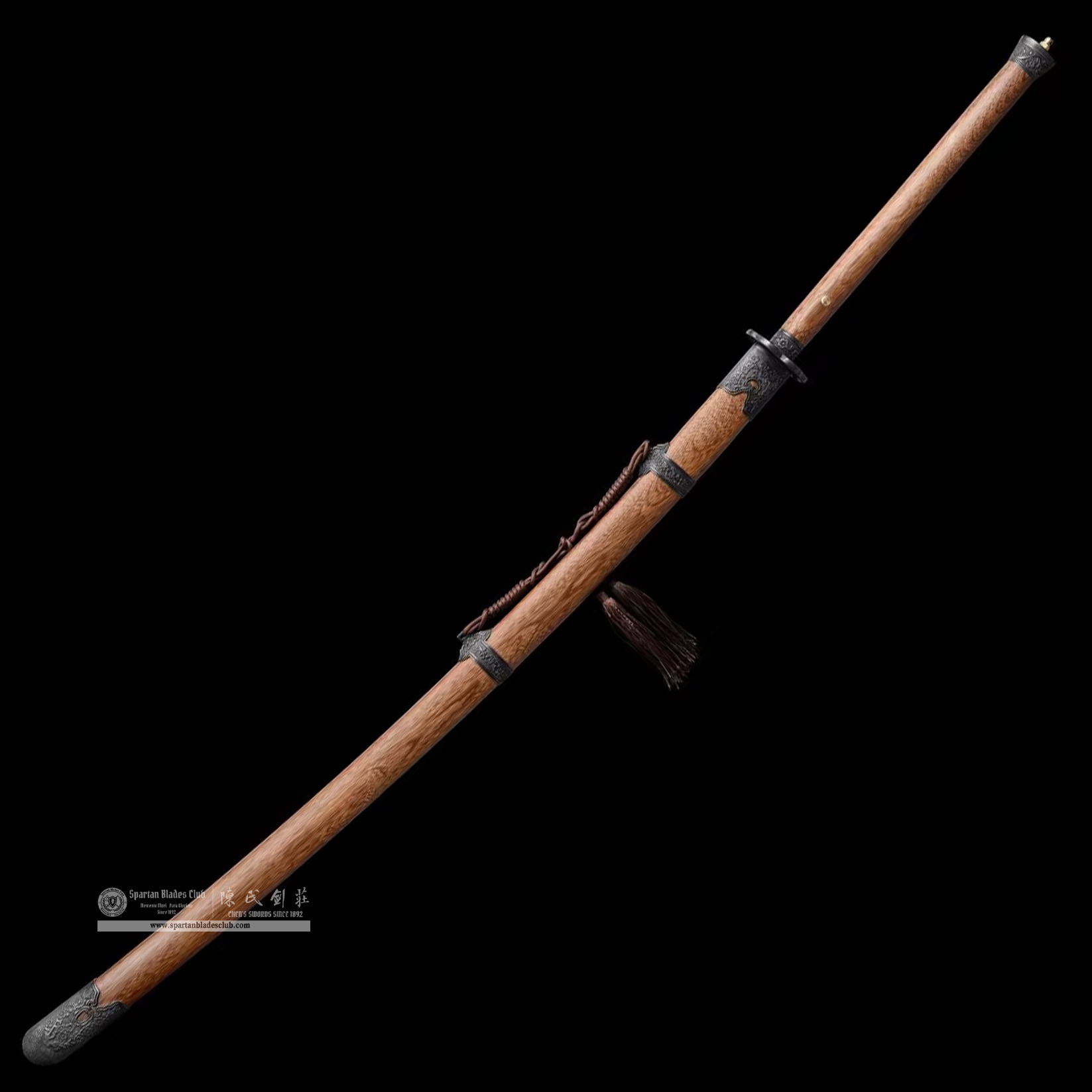 TL38 | MoMei Blade | Chinese Miao Dao | 9260 Spring steel | flower | brown | Battle-Ready | Full-tang | Spartan Blades Club | CHEN'S SWORDS 1892 - Spartan Blades Club - 陳氏劍莊1892