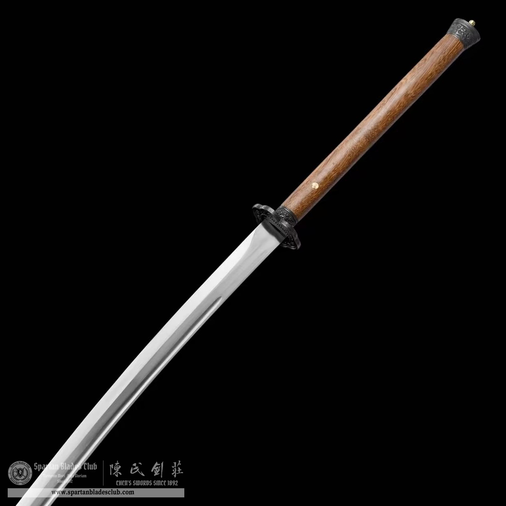 TL38 | MoMei Blade | Chinese Miao Dao | 9260 Spring steel | flower | brown | Battle-Ready | Full-tang | Spartan Blades Club | CHEN'S SWORDS 1892 - Spartan Blades Club - 陳氏劍莊1892