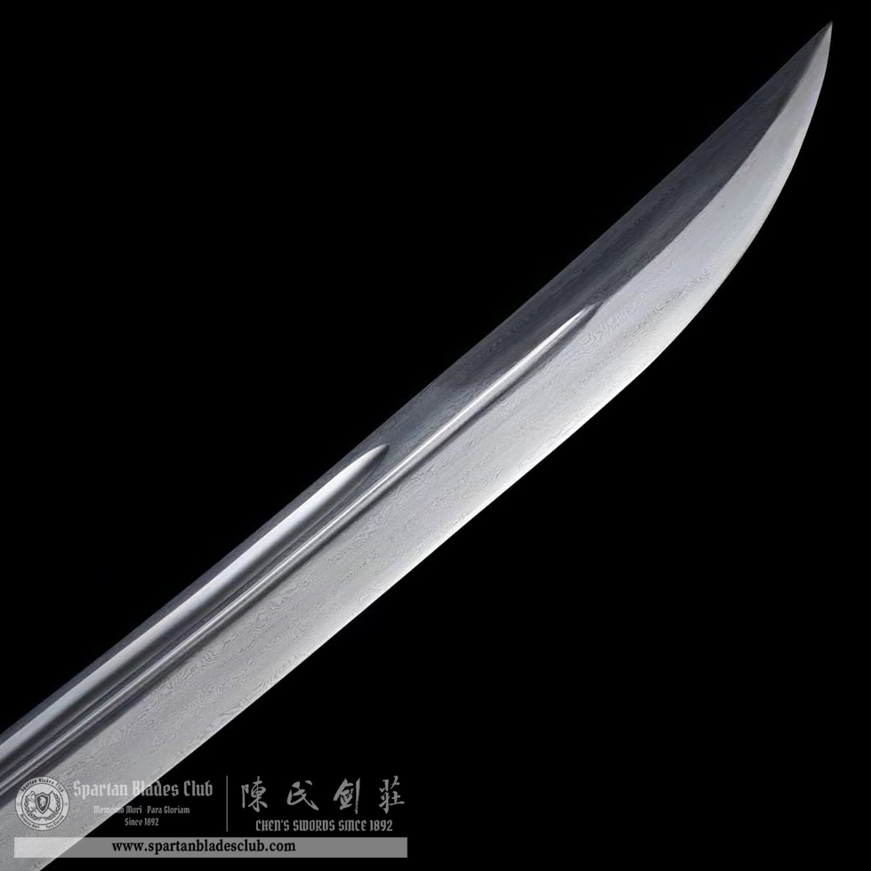 TL40 | JinMei Blade | Dao | Damascus Steel | Flower | Brown | Battle-Ready | Full-tang | Spartan Blades Club | CHEN'S SWORDS 1892 - Spartan Blades Club - 陳氏劍莊1892