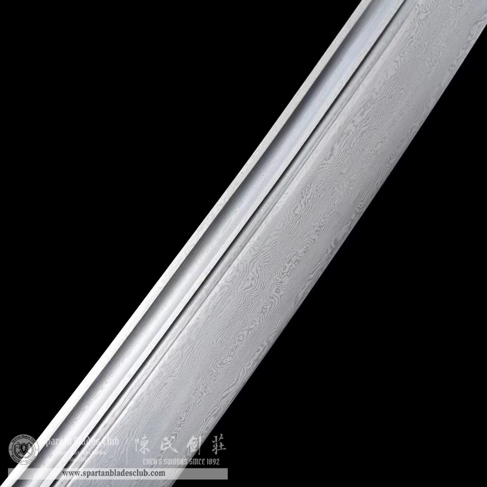 TL40 | JinMei Blade | Dao | Damascus Steel | Flower | Brown | Battle-Ready | Full-tang | Spartan Blades Club | CHEN'S SWORDS 1892 - Spartan Blades Club - 陳氏劍莊1892