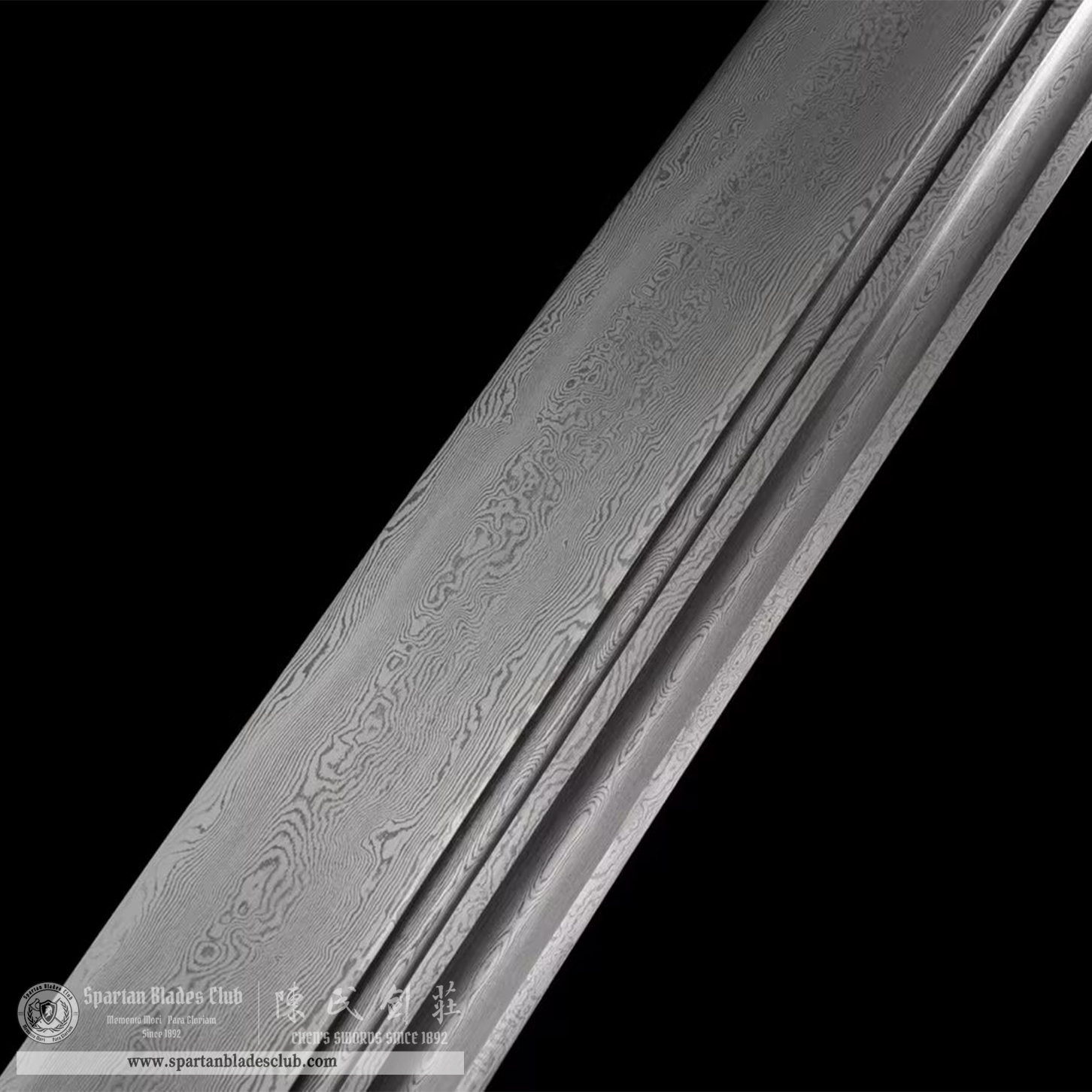 TL39 | LoongPan Dao | Damascus Steel | Loong(Chinese Dragon) | Brown | Battle-Ready | Full-tang | Spartan Blades Club | CHEN'S SWORDS 1892 - Spartan Blades Club - 陳氏劍莊1892