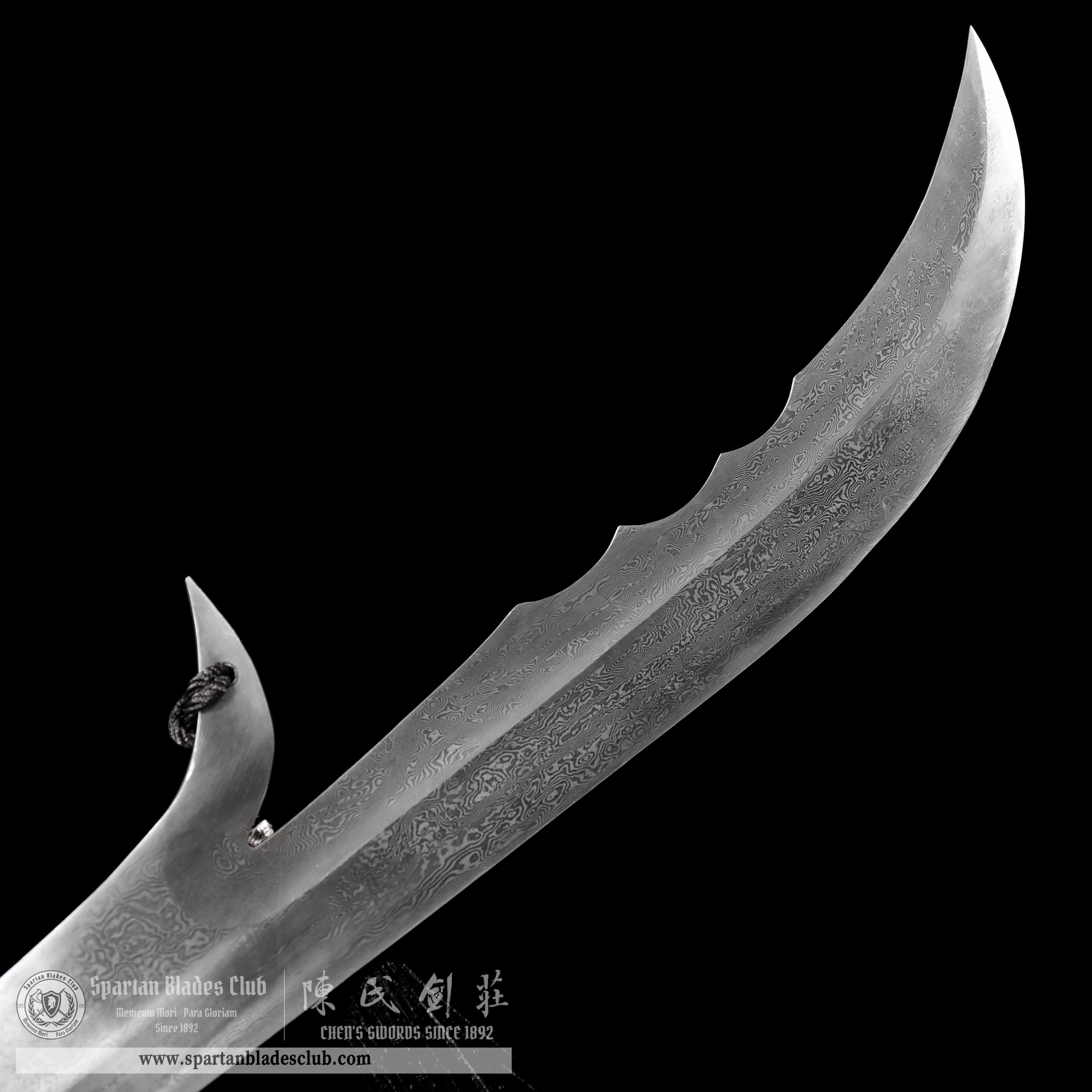 JYG01 | Qingloong Yanyue Dao | Guan Gong | Damascus Steel | Black&Golden | Battle-Ready | Full-tang | Spartan Blades Club | CHEN'S SWORDS 1892 - Spartan Blades Club - 陳氏劍莊1892