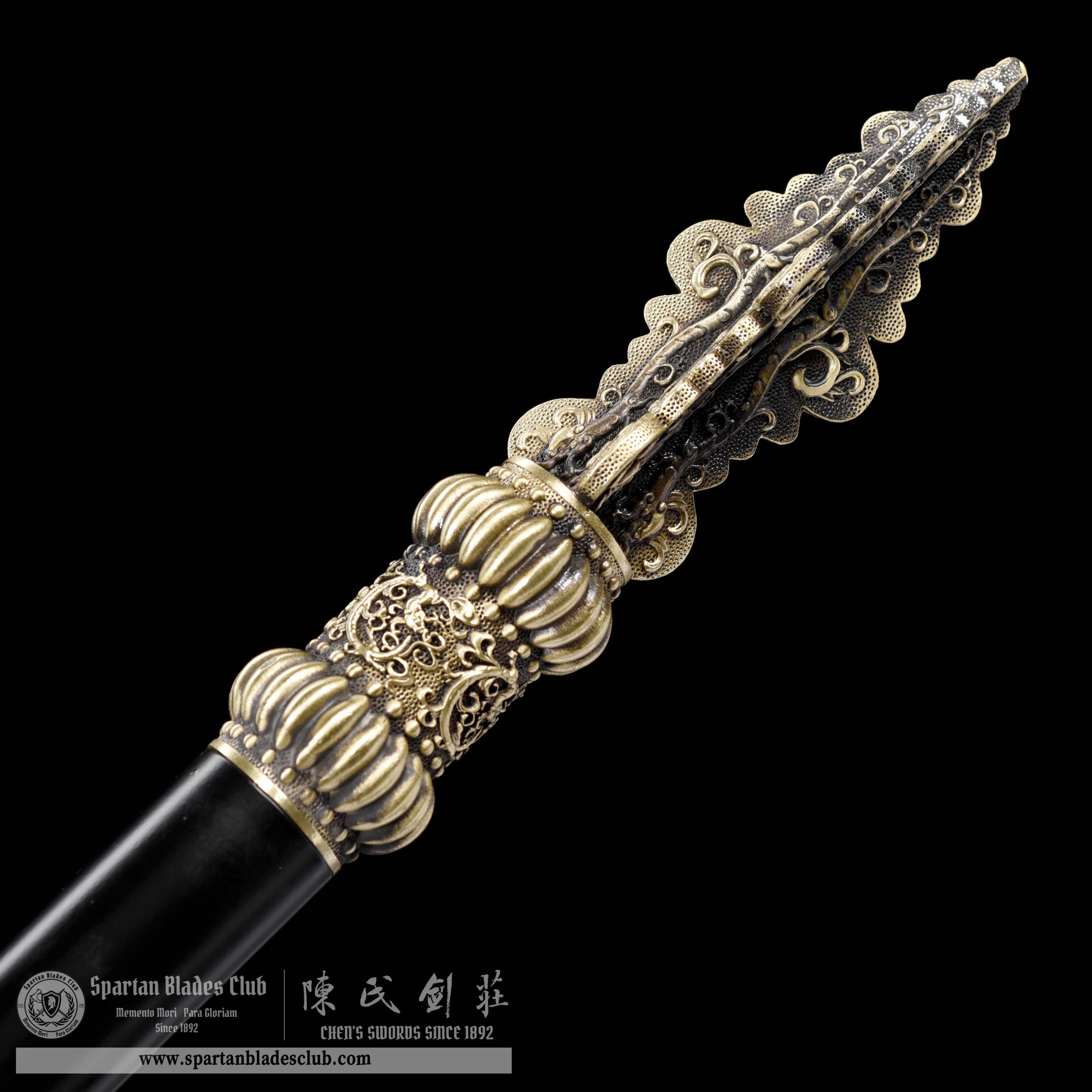 JYG01 | Qingloong Yanyue Dao | Guan Gong | Damascus Steel | Black&Golden | Battle-Ready | Full-tang | Spartan Blades Club | CHEN'S SWORDS 1892 - Spartan Blades Club - 陳氏劍莊1892