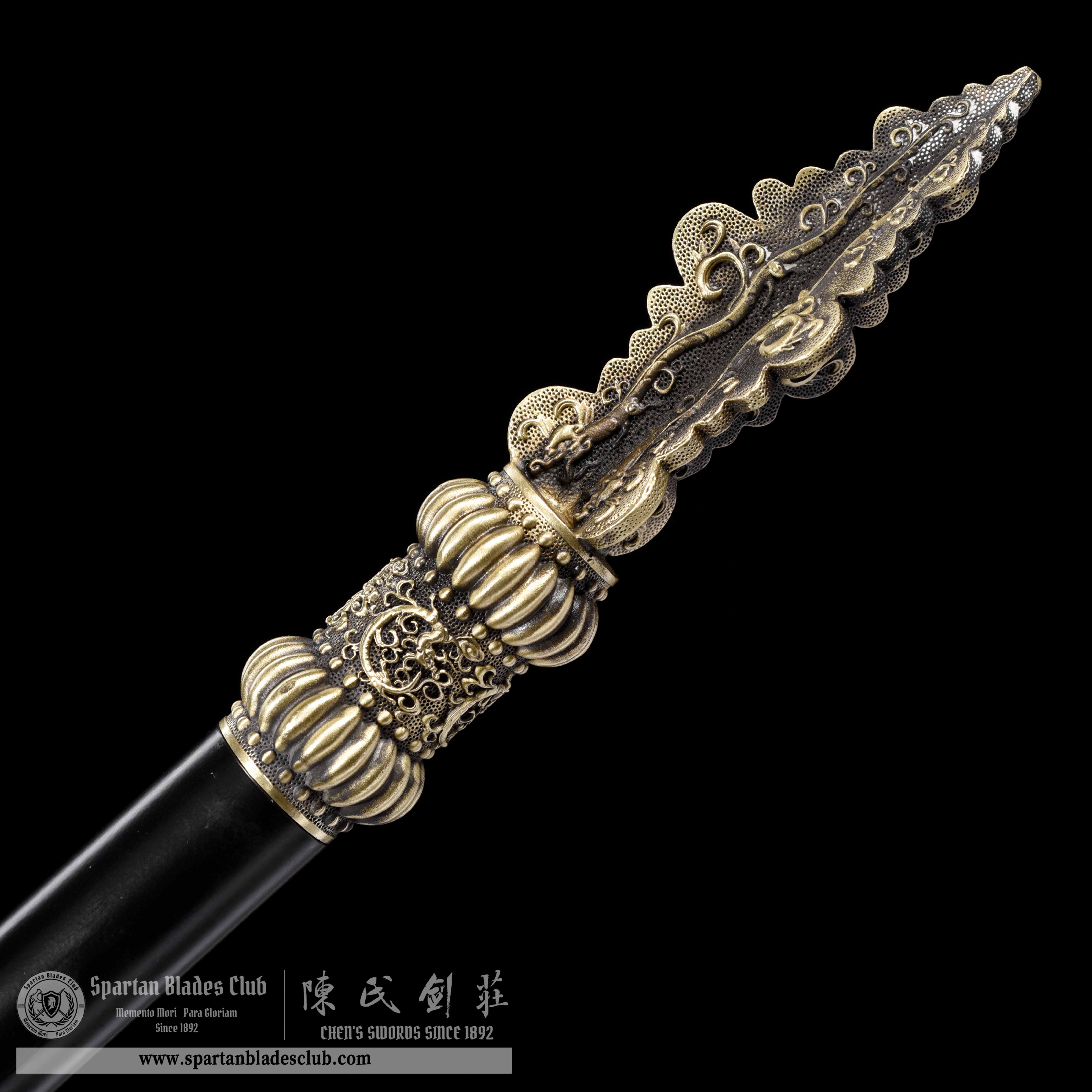 JYG01 | Qingloong Yanyue Dao | Guan Gong | Damascus Steel | Black&Golden | Battle-Ready | Full-tang | Spartan Blades Club | CHEN'S SWORDS 1892 - Spartan Blades Club - 陳氏劍莊1892