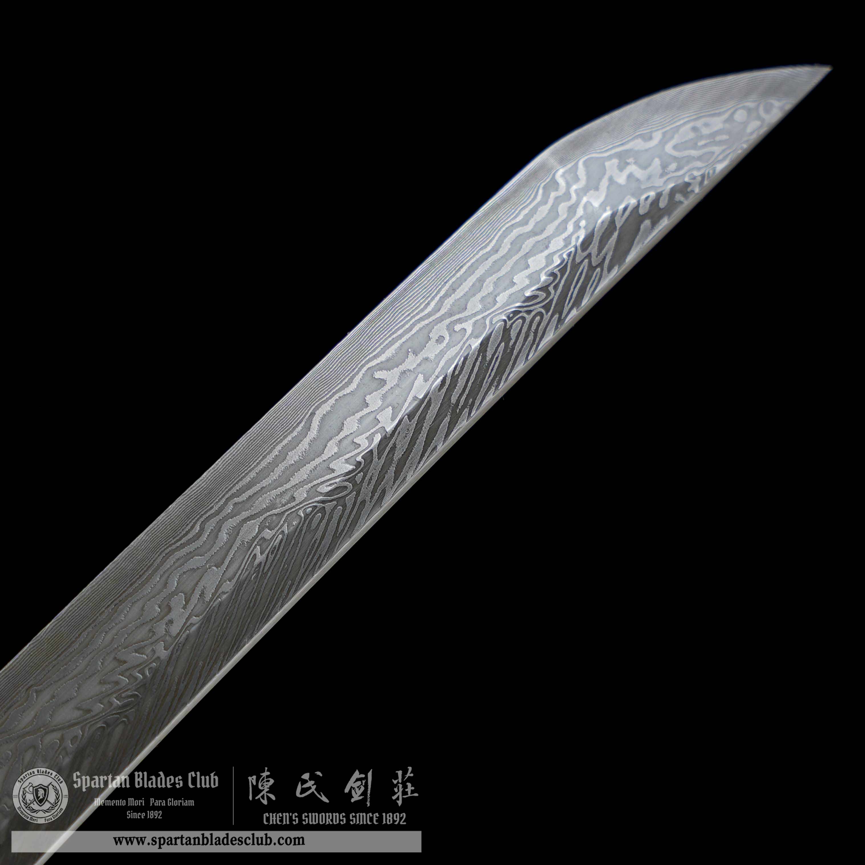 HY137 | LanLoong Samurai | Katana | Damascus steel | Blue | Chinese dragon | Battle-Ready | Full-tang | Spartan Blades Club | CHEN'S SWORDS 1892 - Spartan Blades Club - 陳氏劍莊1892