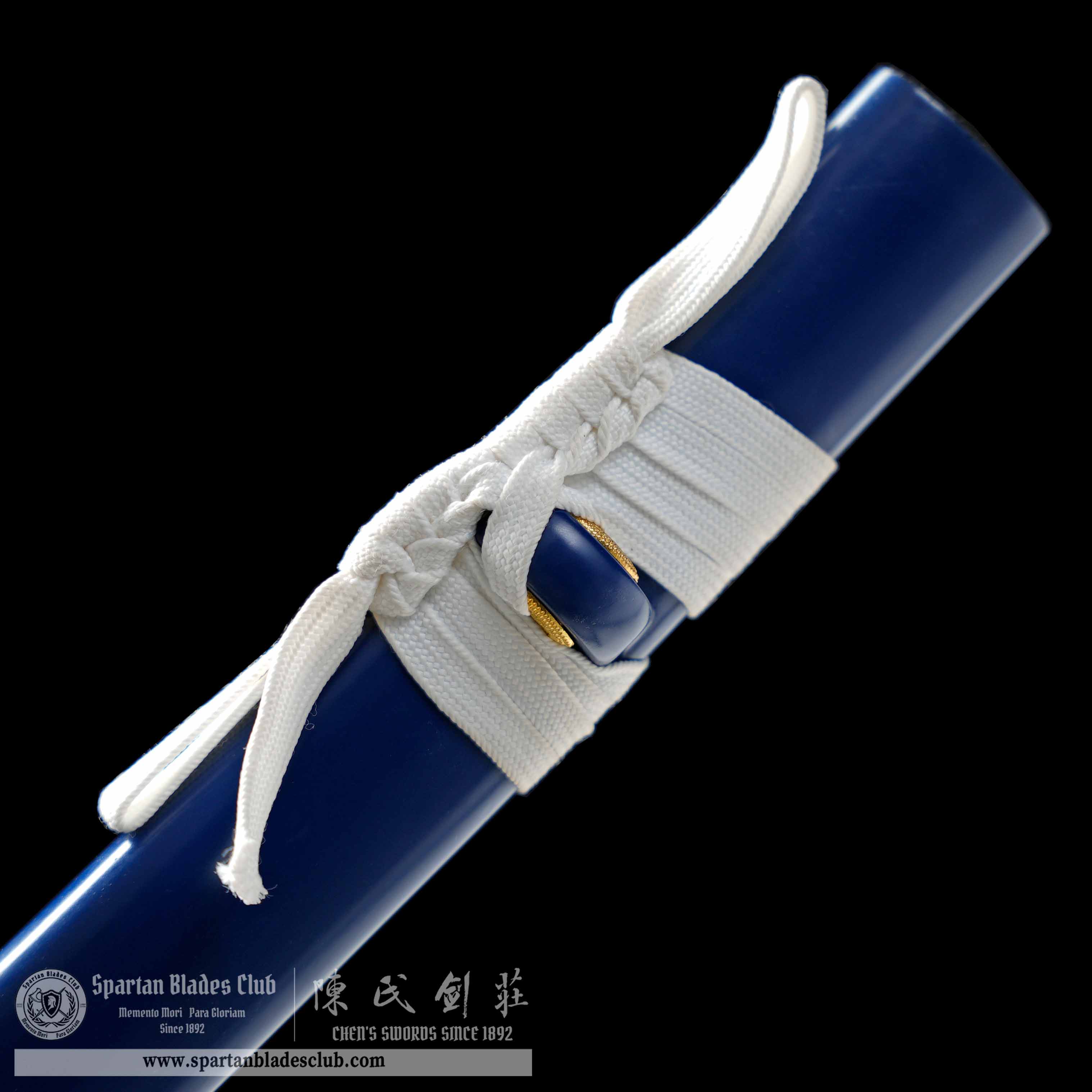 HY137 | LanLoong Samurai | Katana | Damascus steel | Blue | Chinese dragon | Battle-Ready | Full-tang | Spartan Blades Club | CHEN'S SWORDS 1892 - Spartan Blades Club - 陳氏劍莊1892