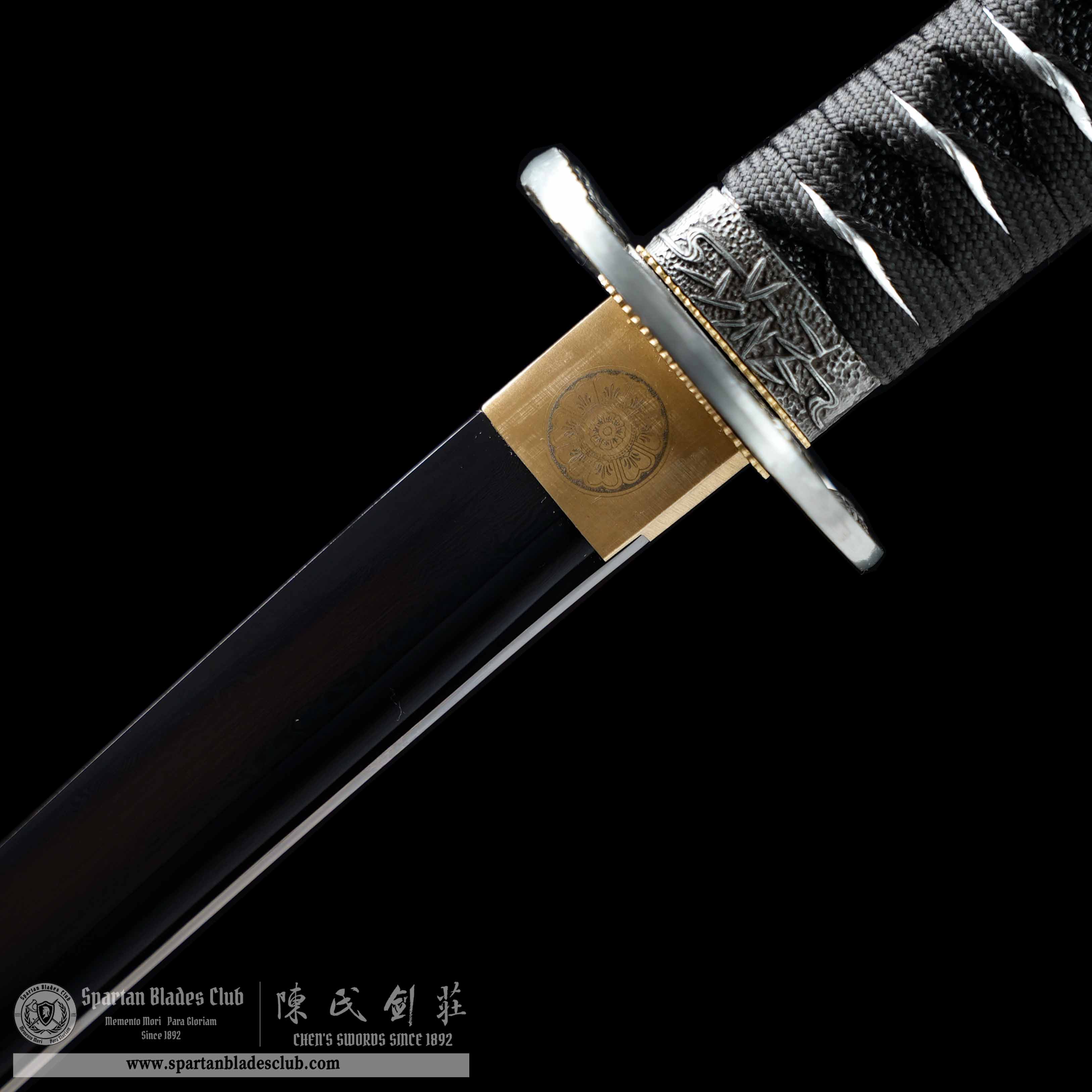 HY136 | Takugen Samurai | Katana | Damascus steel | Heat-colored Black | Eagle | Battle-Ready | Full-tang | Spartan Blades Club | CHEN'S SWORDS 1892 - Spartan Blades Club - 陳氏劍莊1892
