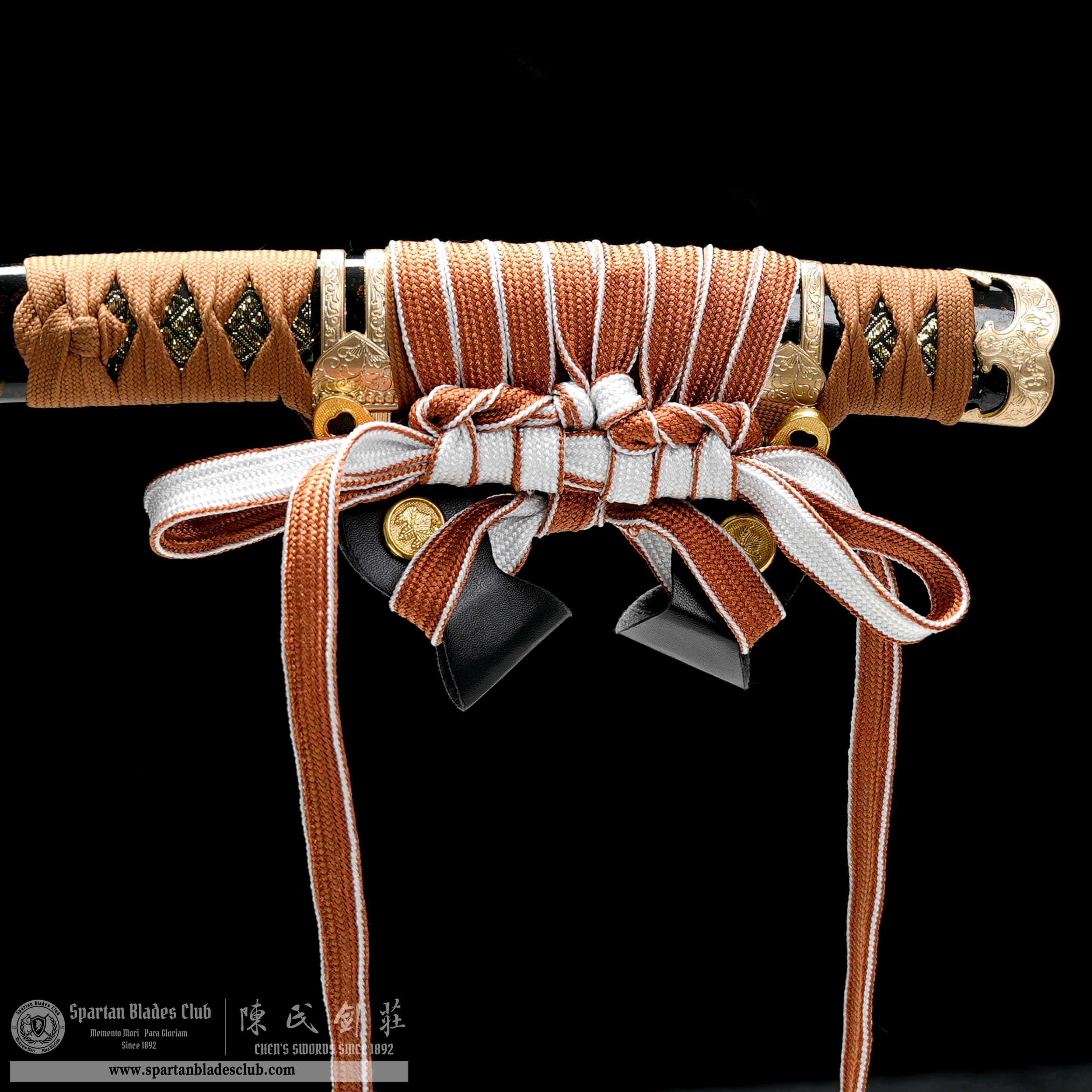 HY135 | Kasumi-Tare Kinrui | Efu Tachi | Damascus steel | Yellow | Battle-Ready | Full-tang | Spartan Blades Club | CHEN'S SWORDS 1892 - Spartan Blades Club - 陳氏劍莊1892