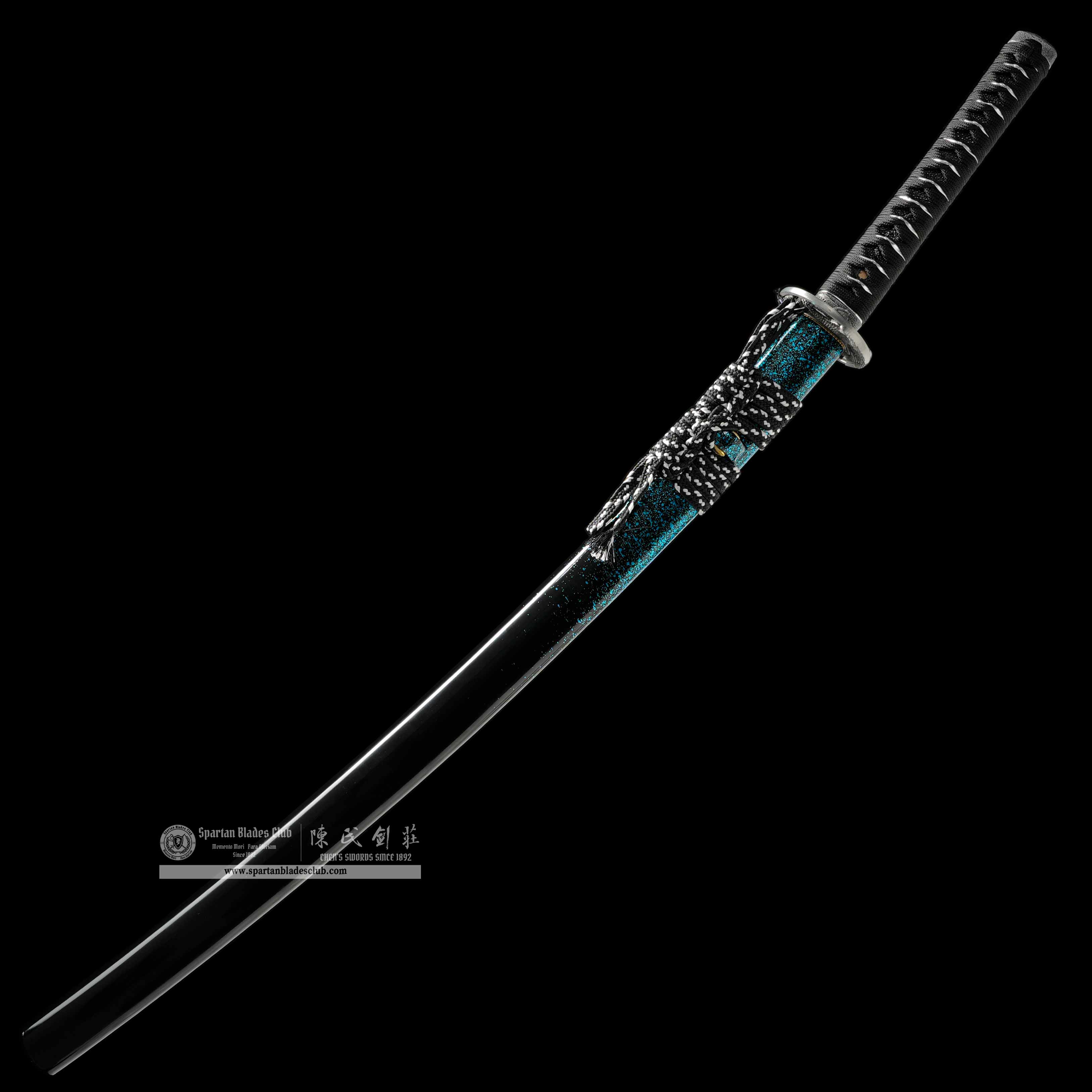 HY136 | Takugen Samurai | Katana | Damascus steel | Heat-colored Black | Eagle | Battle-Ready | Full-tang | Spartan Blades Club | CHEN'S SWORDS 1892 - Spartan Blades Club - 陳氏劍莊1892