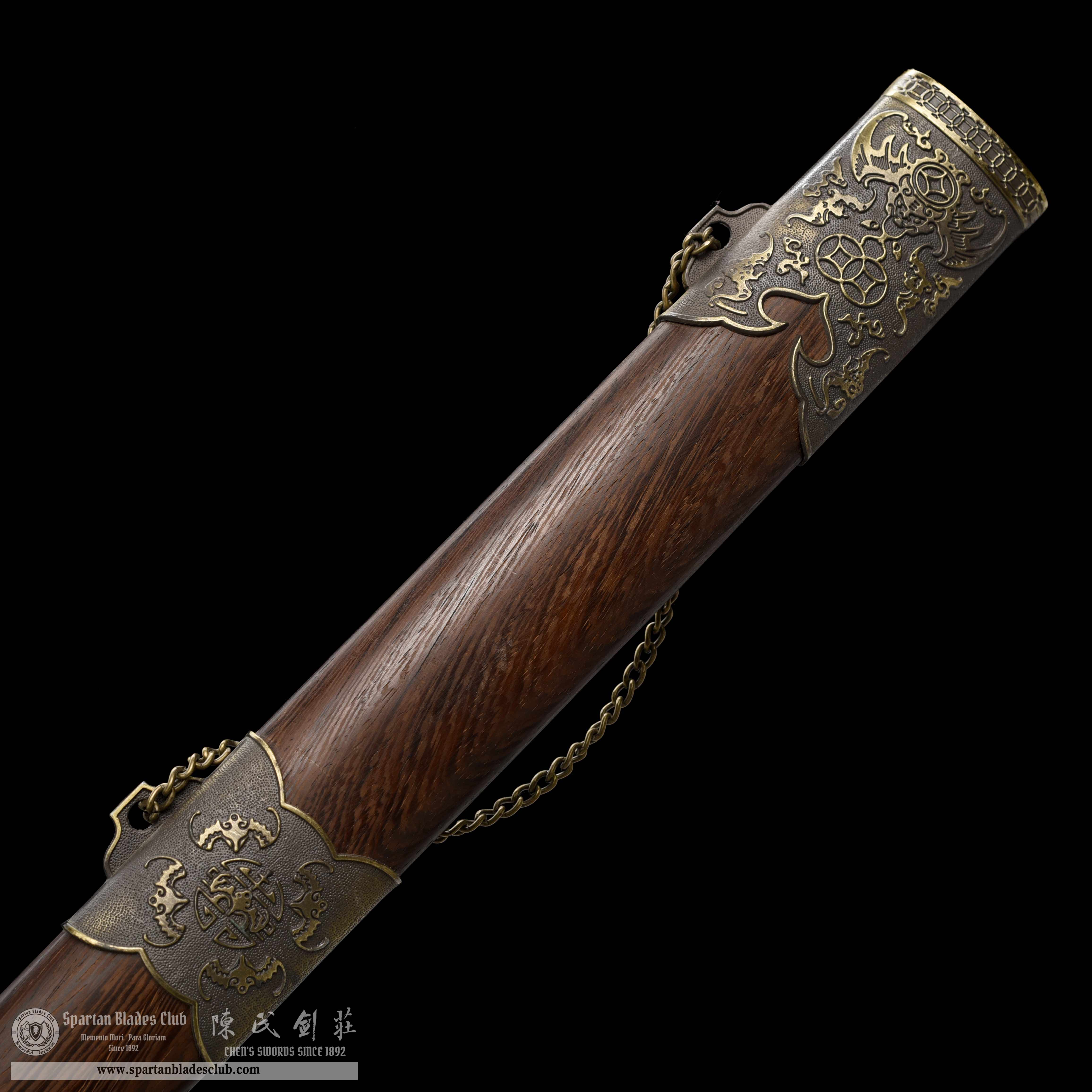 GU02 | Fuqian Jian | Carbon Steel | Rosewood | Brown | Battle-Ready | Full-tang | Spartan Blades Club | CHEN'S SWORDS 1892 - Spartan Blades Club - 陳氏劍莊1892