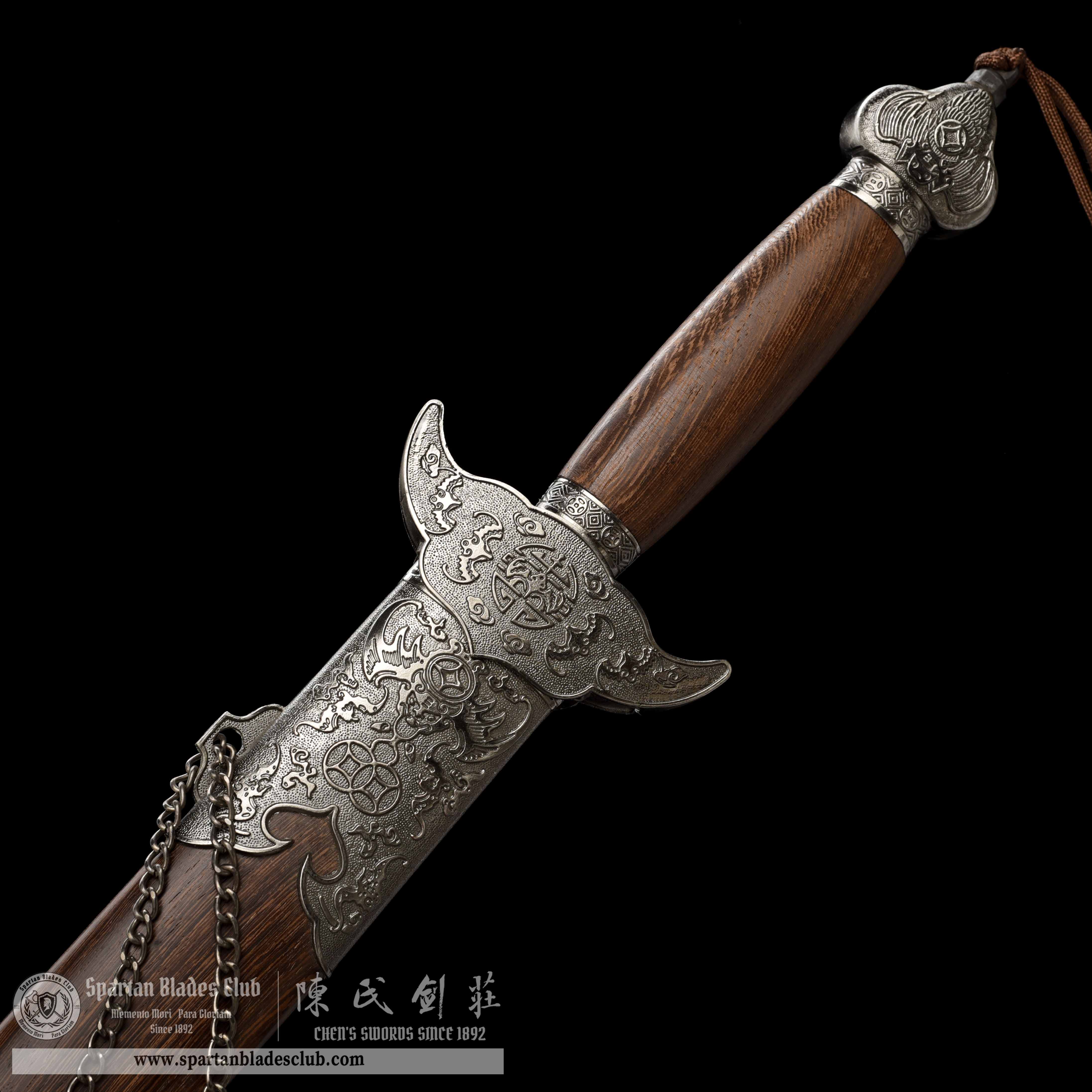 GU03 | Fuqian Jian | Carbon Steel | Rosewood | Brown | Battle-Ready | Full-tang | Spartan Blades Club | CHEN'S SWORDS 1892 - Spartan Blades Club - 陳氏劍莊1892