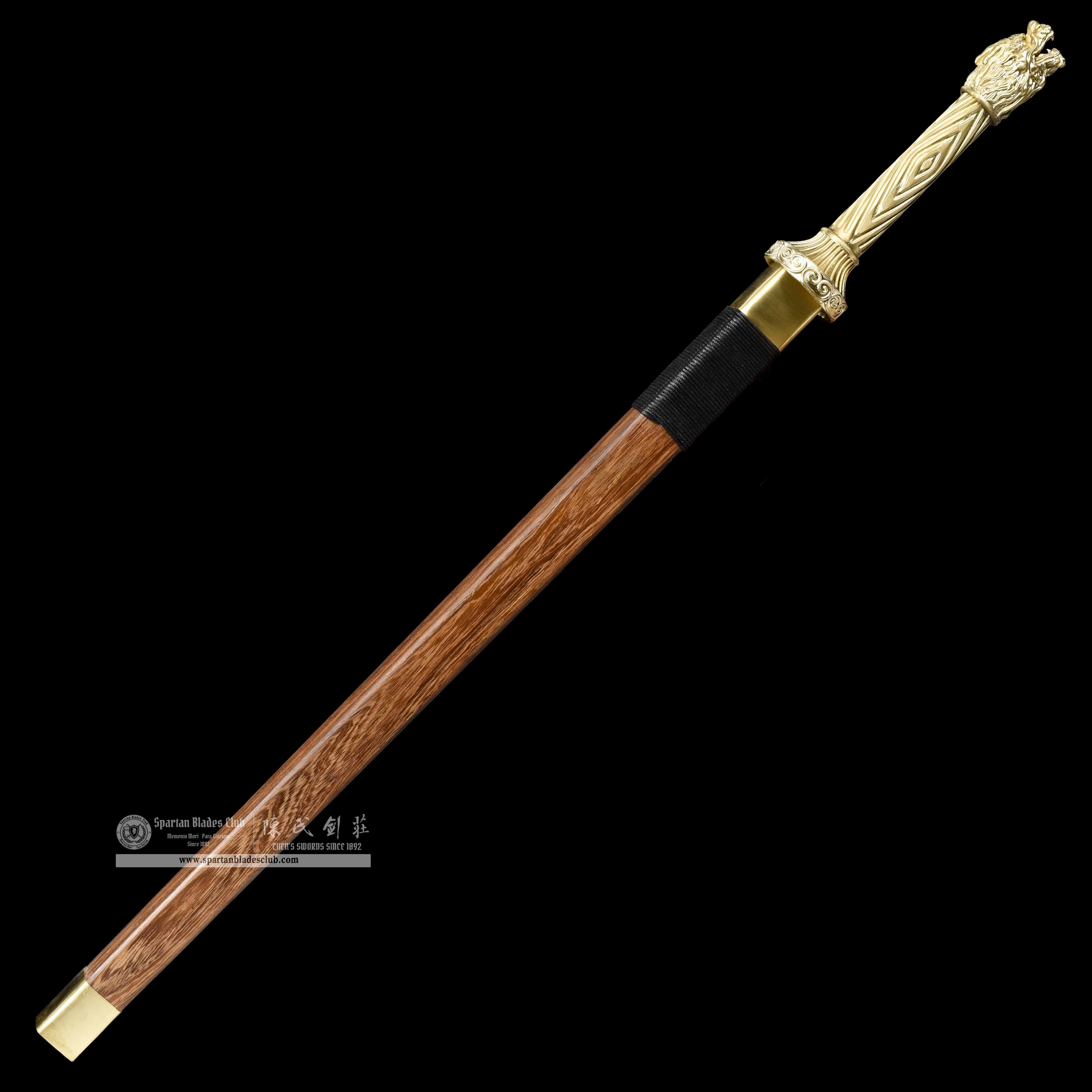 JYG05 | Huangjin Jian | Chinese weapons | Brass | Loong(Chinese Dragon) | Golden | Battle-Ready | Full-tang | Spartan Blades Club | CHEN'S SWORDS 1892 - Spartan Blades Club - 陳氏劍莊1892